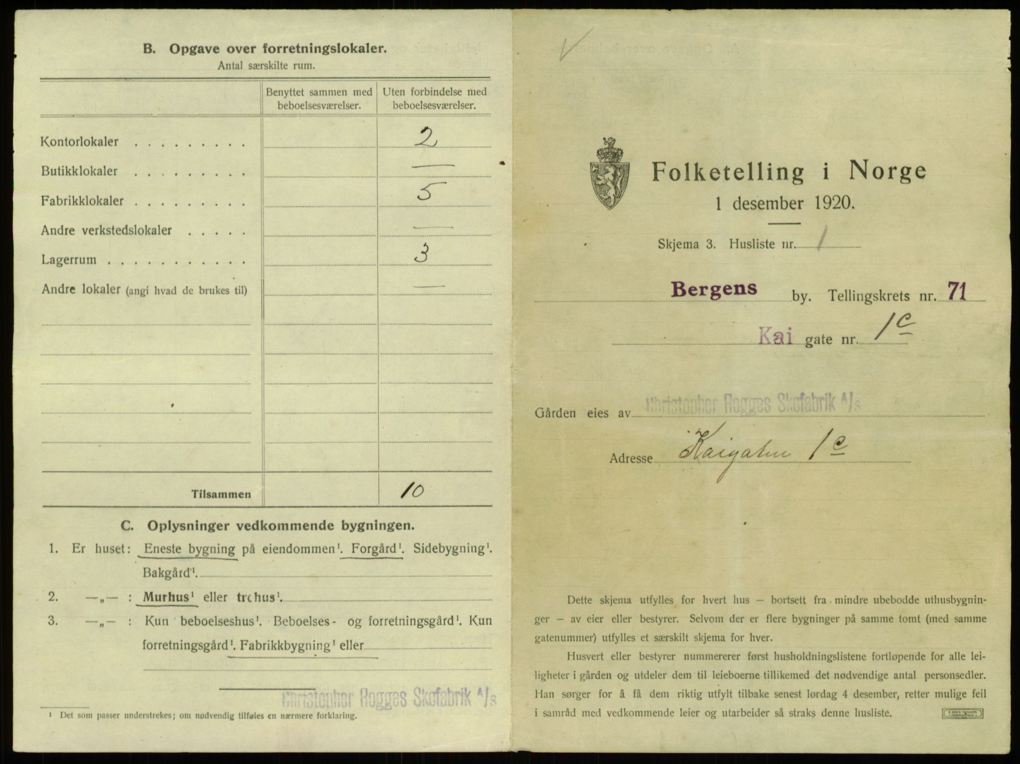 SAB, 1920 census for Bergen, 1920, p. 6350