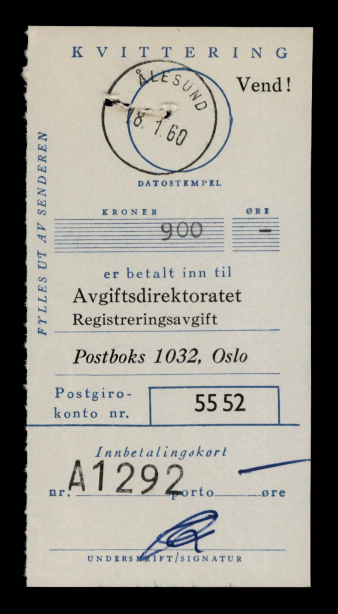 Møre og Romsdal vegkontor - Ålesund trafikkstasjon, AV/SAT-A-4099/F/Fe/L0003: Registreringskort for kjøretøy T 232 - T 340, 1927-1998, p. 1493