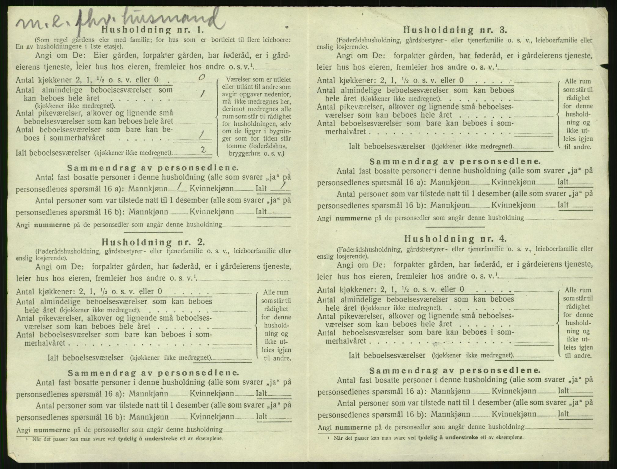 SAT, 1920 census for Sylte, 1920, p. 446