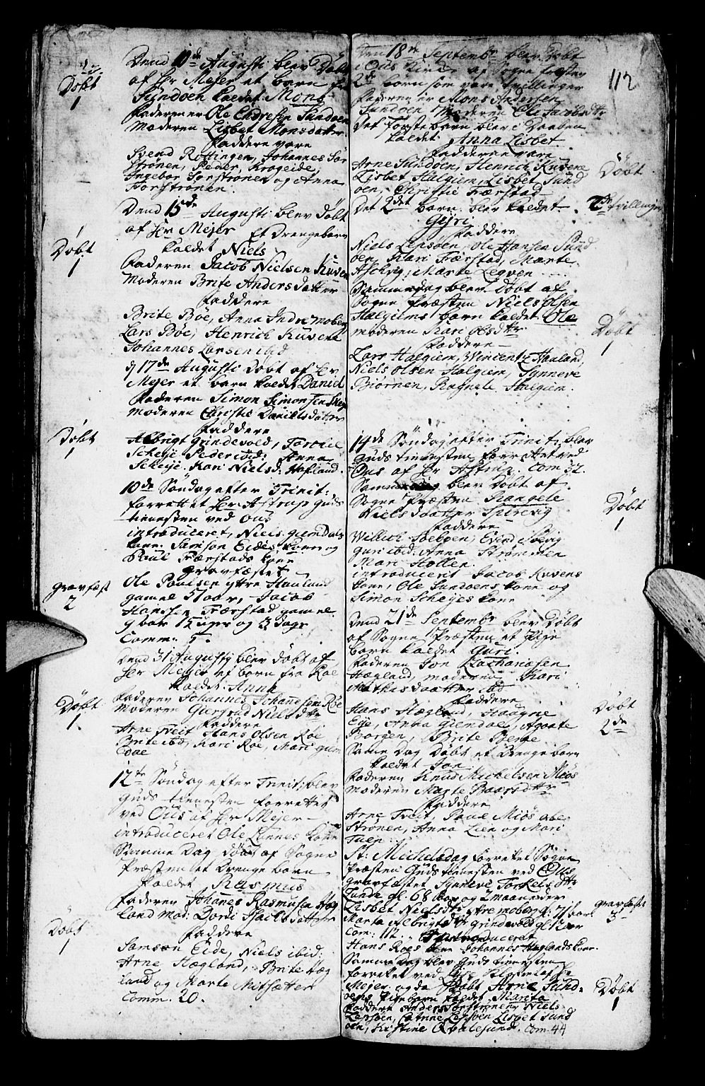 Os sokneprestembete, AV/SAB-A-99929: Parish register (official) no. A 2, 1723-1758, p. 112