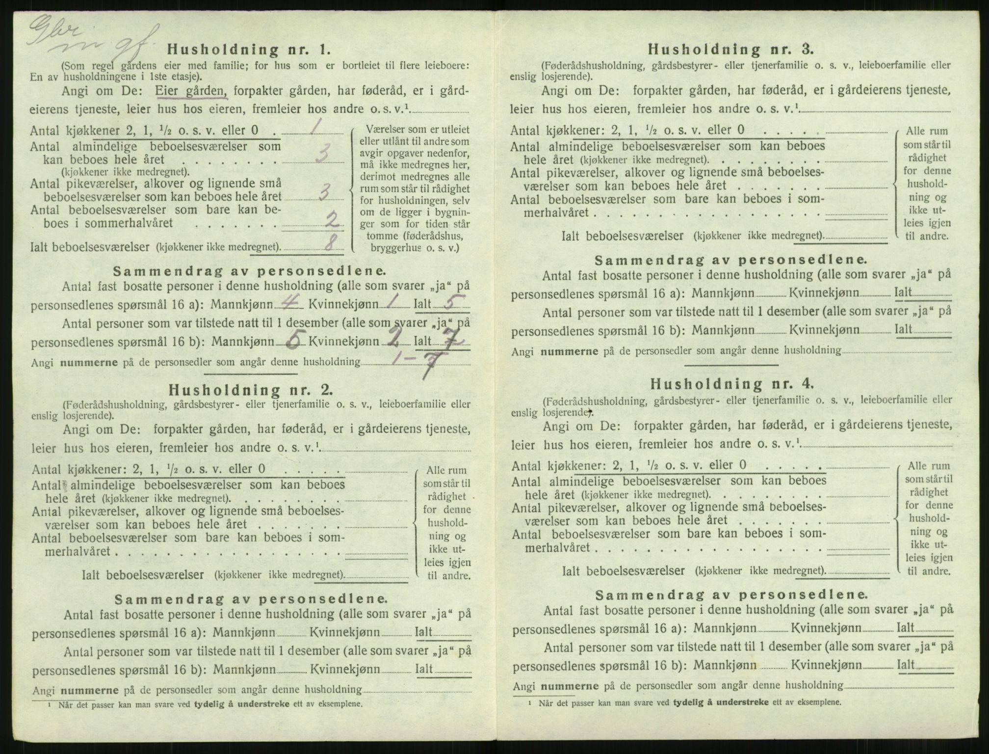 SAT, 1920 census for Stranda, 1920, p. 30