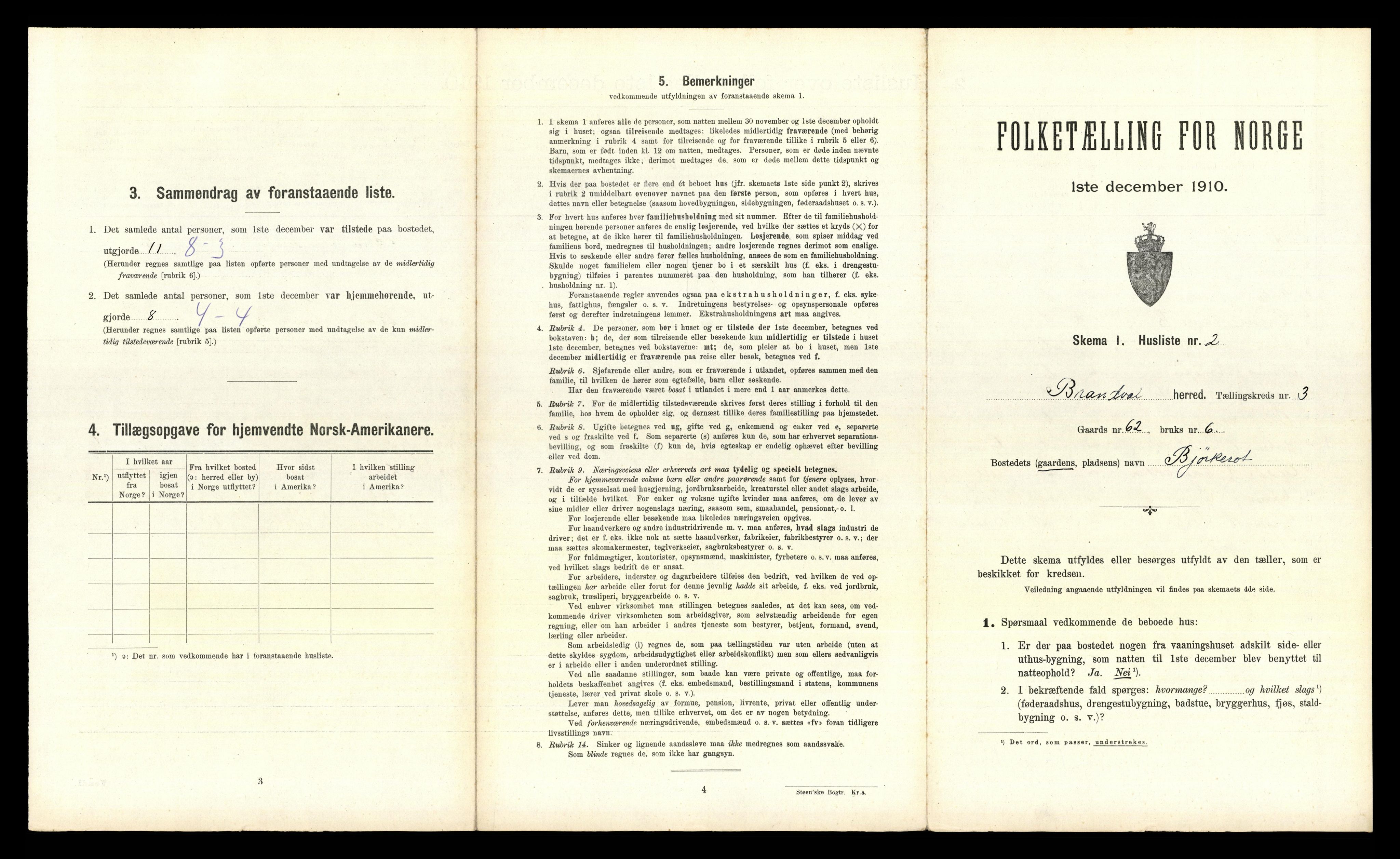 RA, 1910 census for Brandval, 1910, p. 359