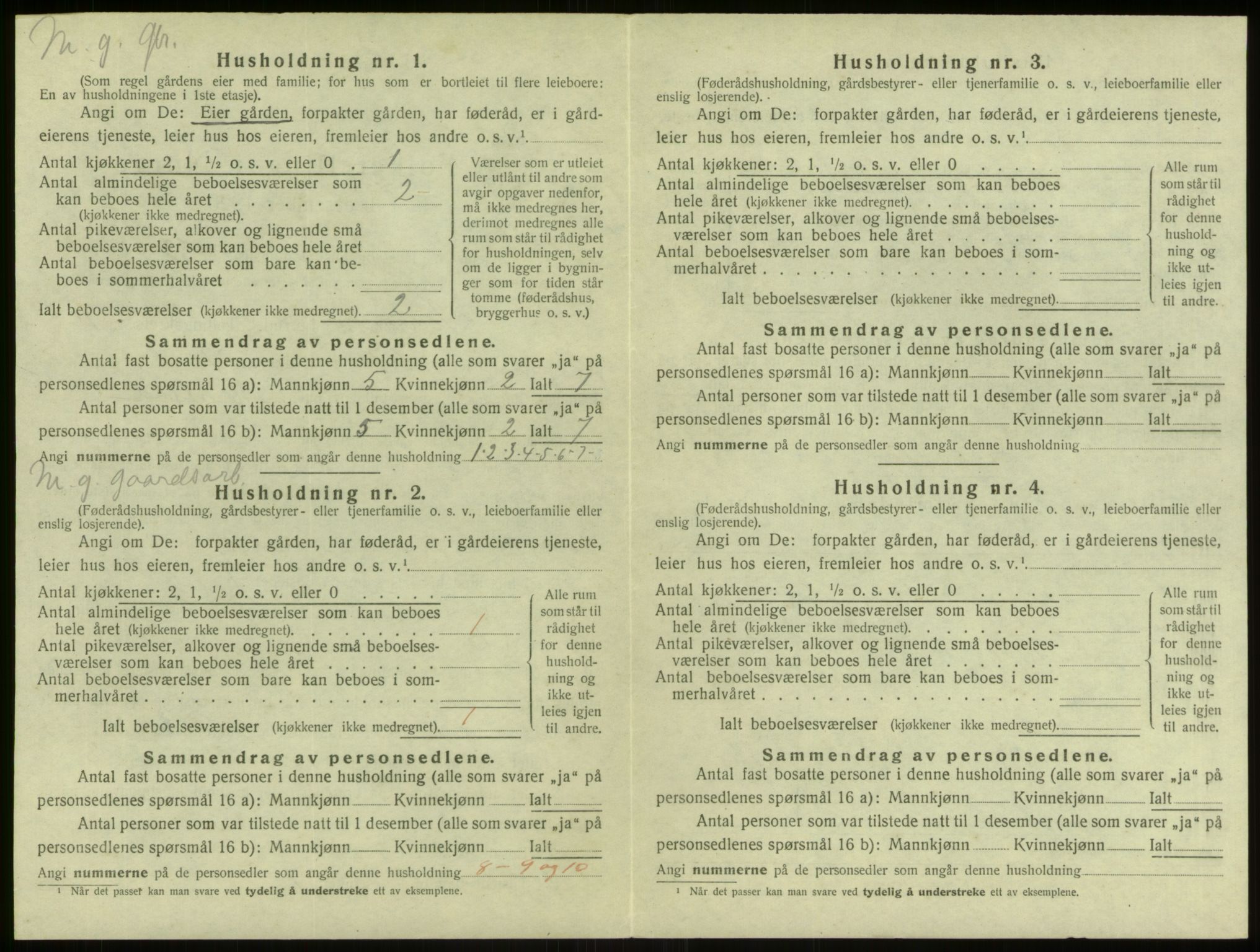 SAB, 1920 census for Alversund, 1920, p. 917