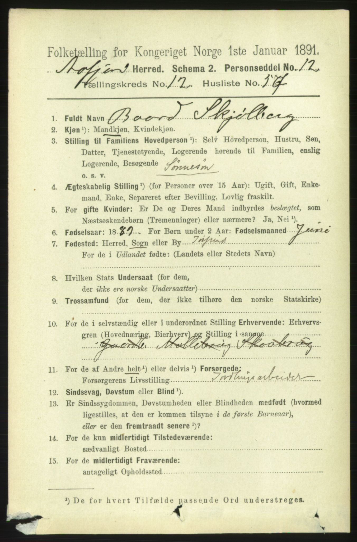 RA, 1891 census for 1630 Åfjord, 1891, p. 4100