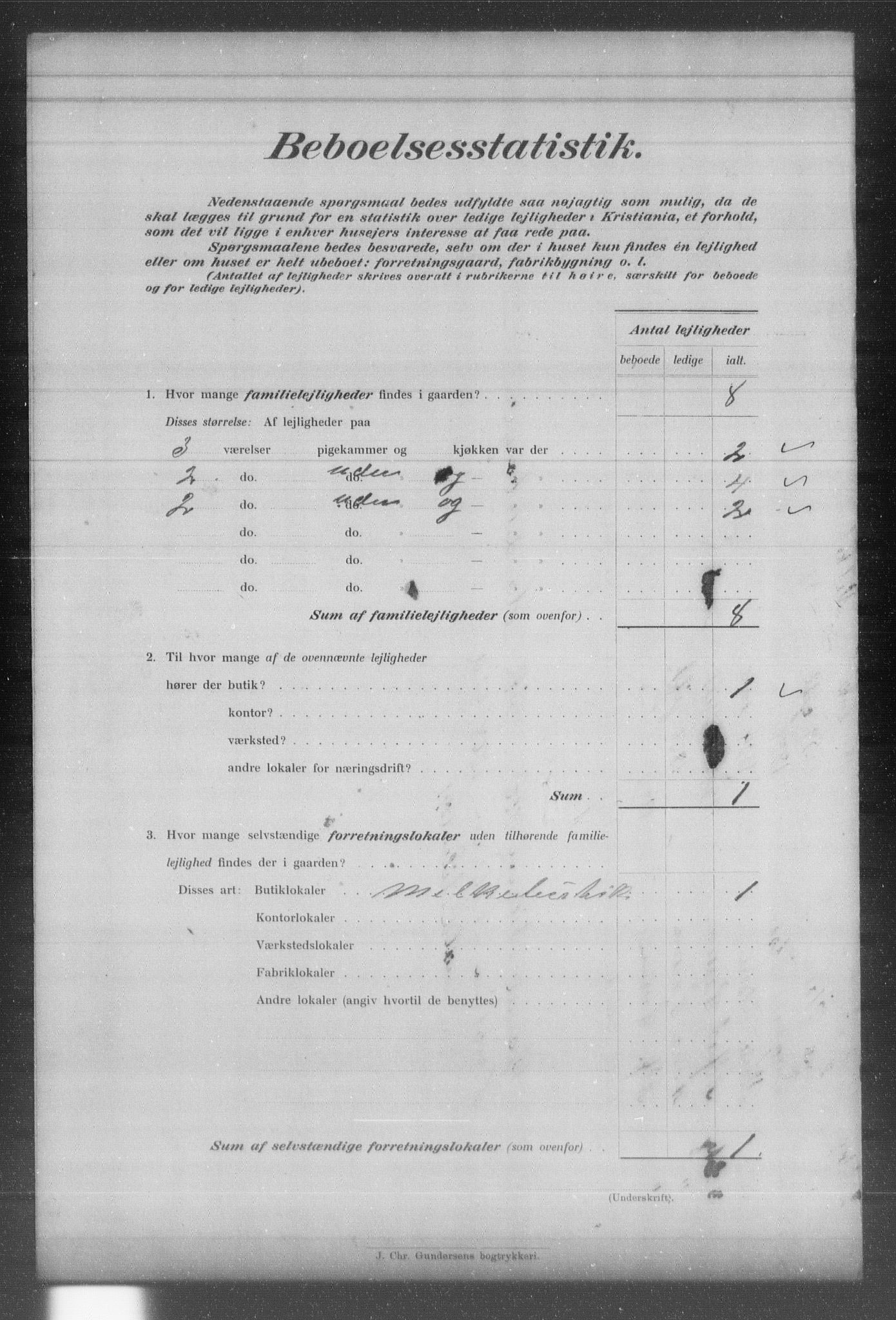 OBA, Municipal Census 1903 for Kristiania, 1903, p. 8618