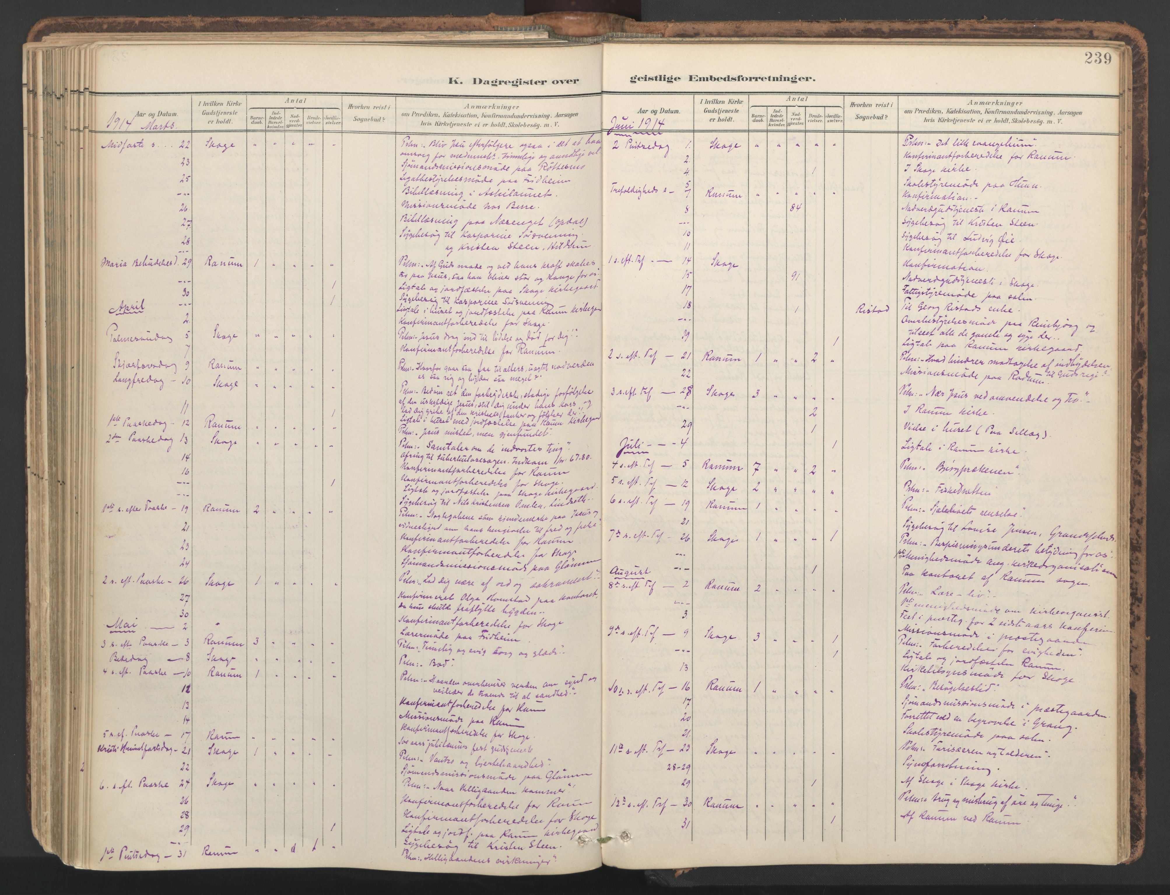 Ministerialprotokoller, klokkerbøker og fødselsregistre - Nord-Trøndelag, SAT/A-1458/764/L0556: Parish register (official) no. 764A11, 1897-1924, p. 239