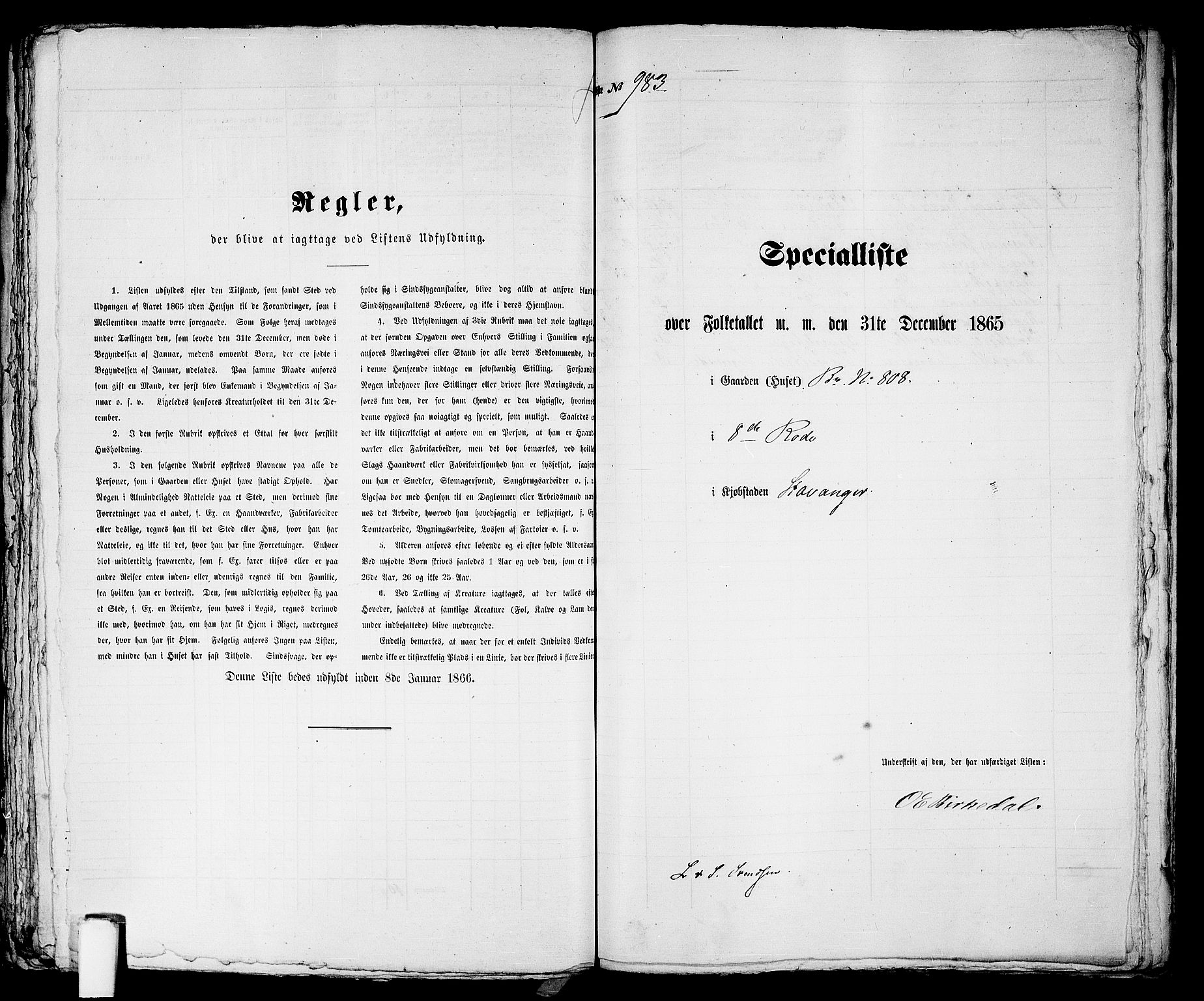 RA, 1865 census for Stavanger, 1865, p. 1983