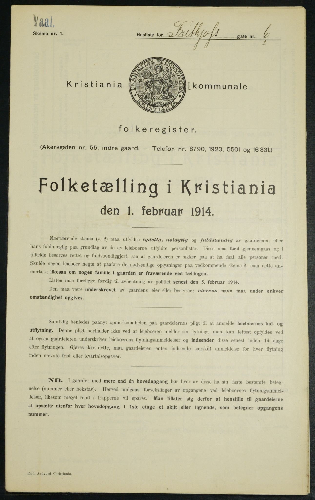 OBA, Municipal Census 1914 for Kristiania, 1914, p. 27022