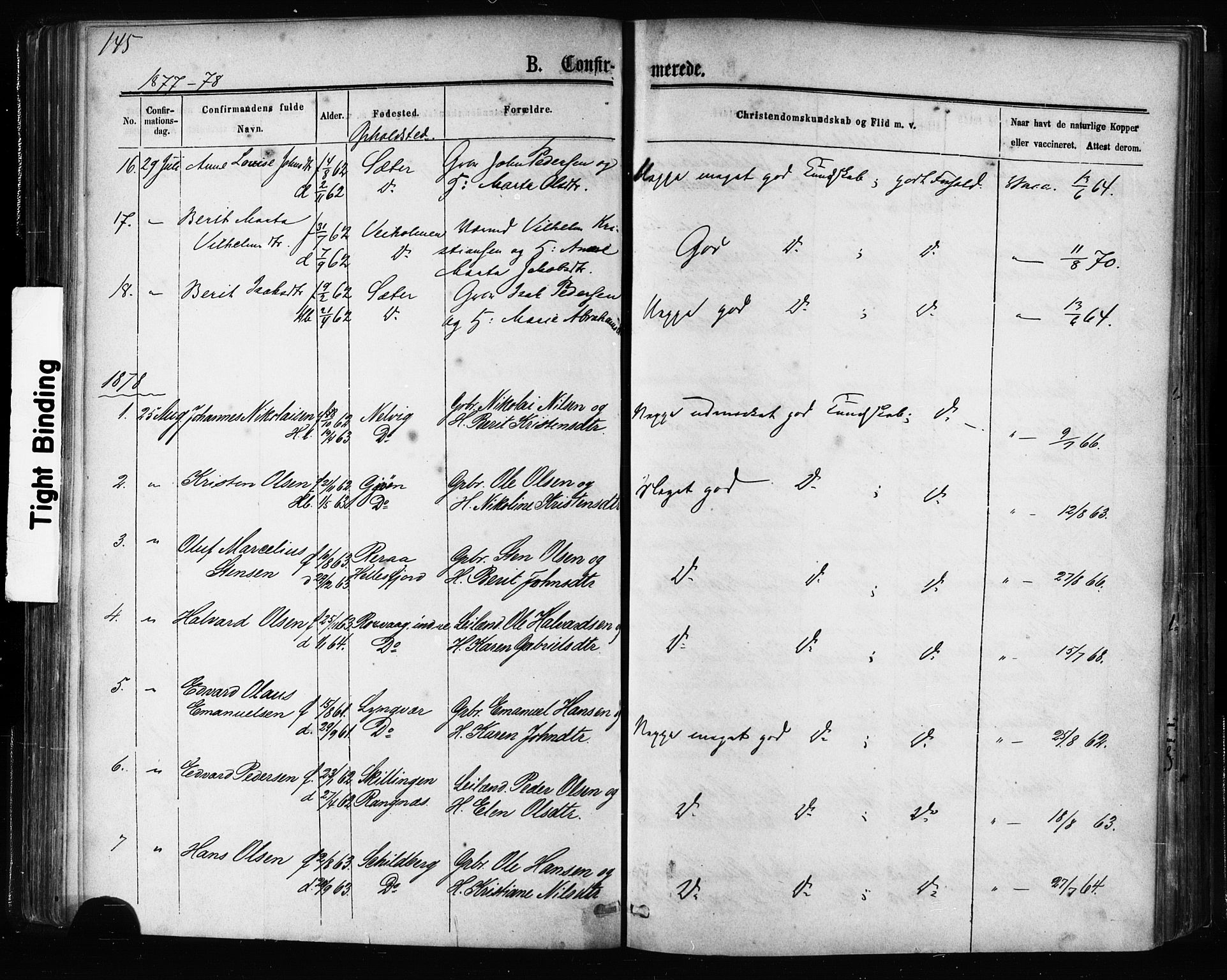 Ministerialprotokoller, klokkerbøker og fødselsregistre - Møre og Romsdal, AV/SAT-A-1454/581/L0938: Parish register (official) no. 581A06, 1873-1879, p. 145