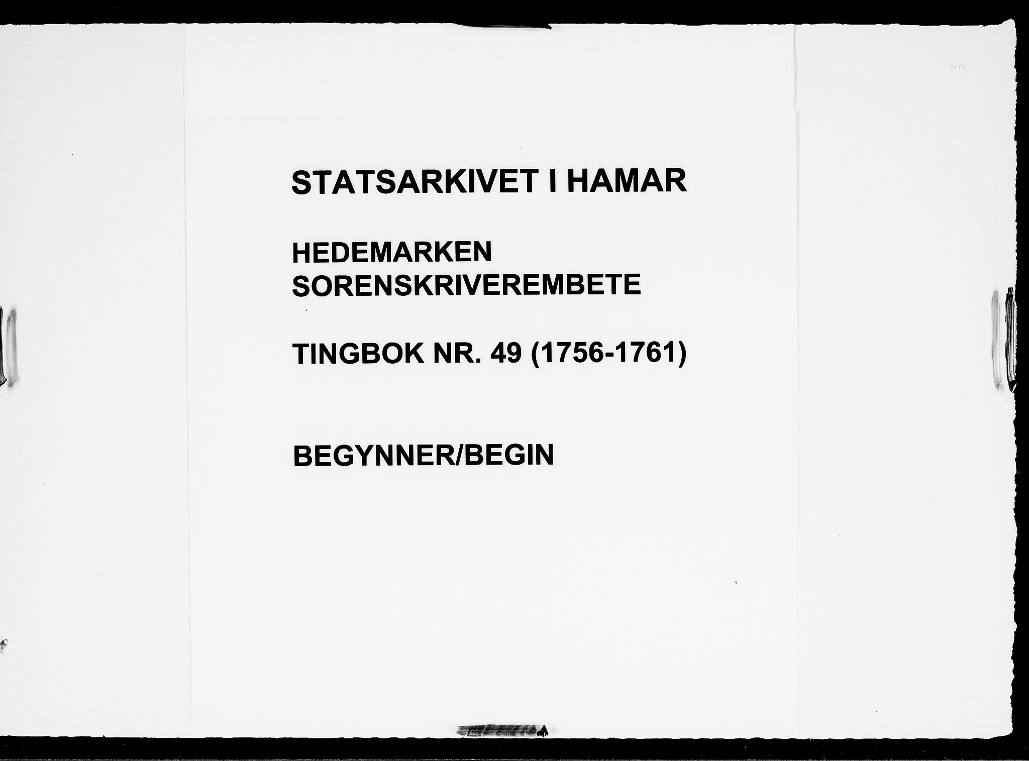 Hedemarken sorenskriveri, SAH/TING-034/G/Gb/L0049: Tingbok, 1756-1761