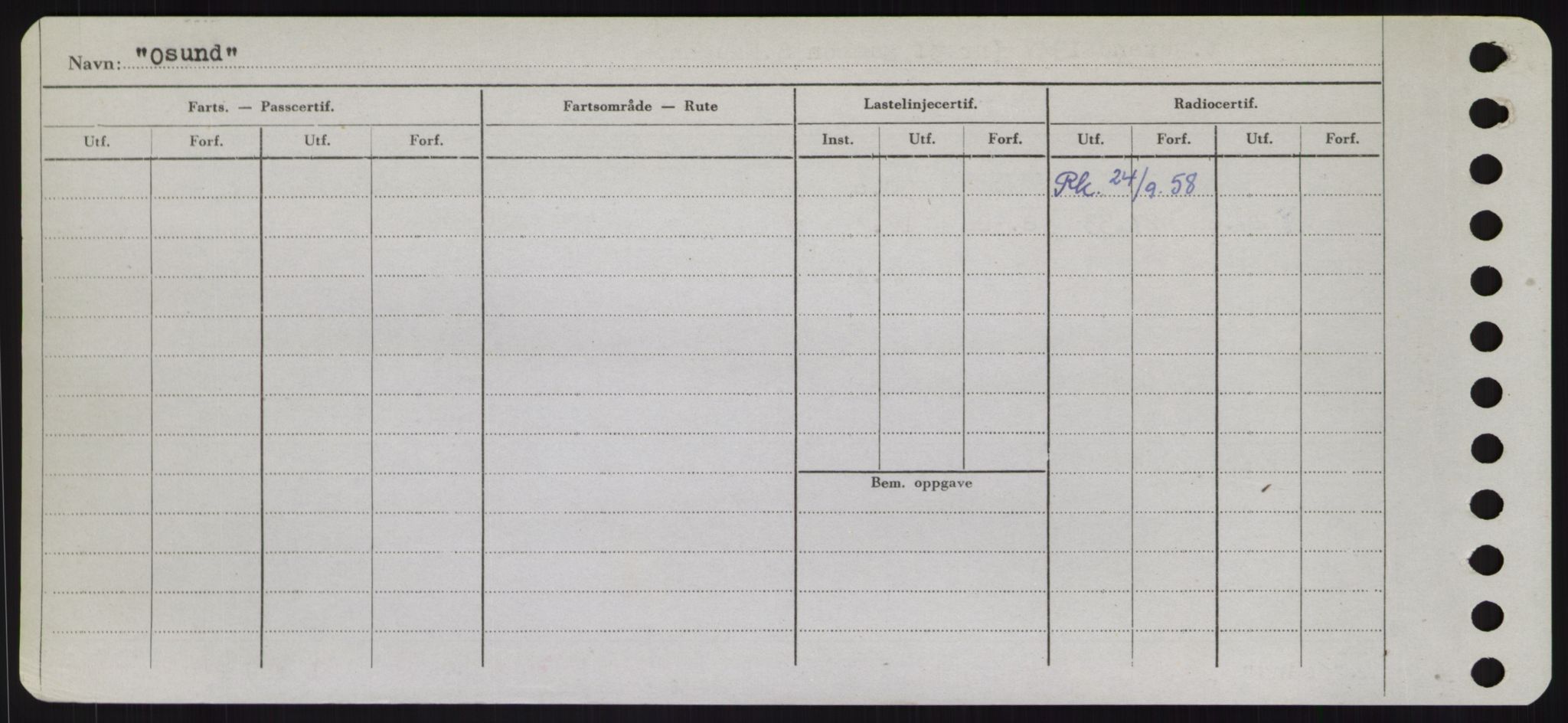 Sjøfartsdirektoratet med forløpere, Skipsmålingen, RA/S-1627/H/Hd/L0028: Fartøy, O, p. 498