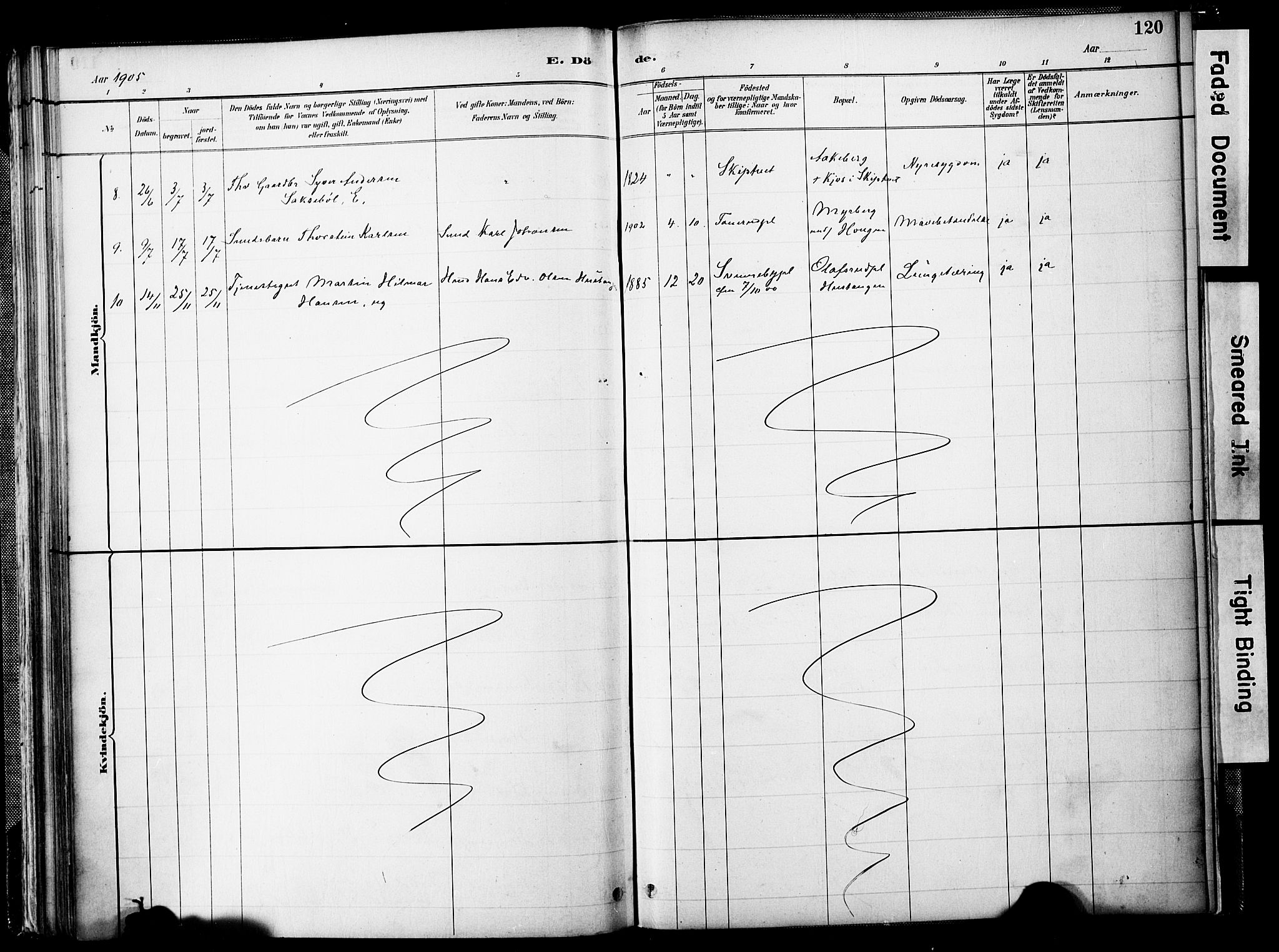 Spydeberg prestekontor Kirkebøker, AV/SAO-A-10924/F/Fb/L0001: Parish register (official) no. II 1, 1886-1907, p. 120