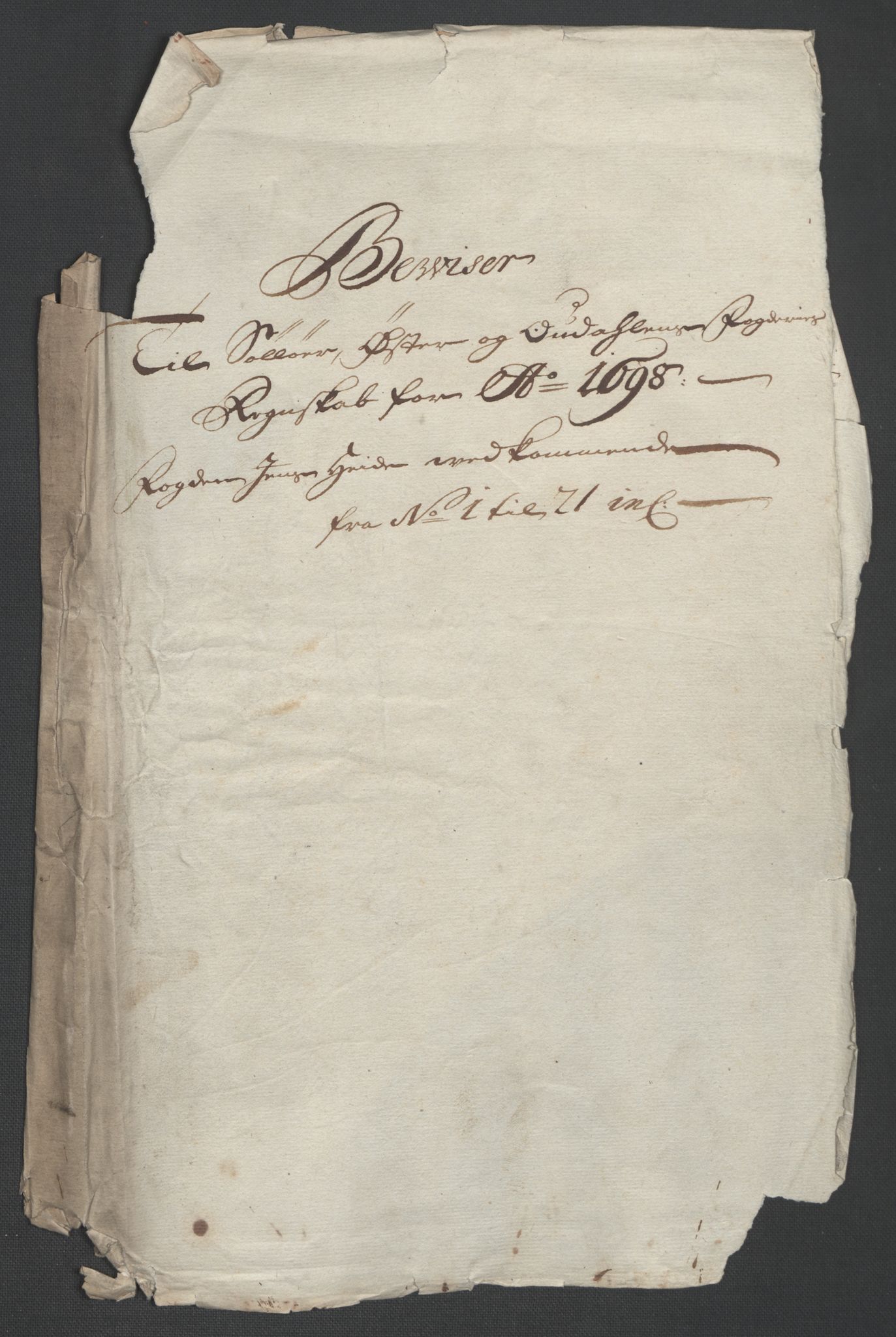 Rentekammeret inntil 1814, Reviderte regnskaper, Fogderegnskap, AV/RA-EA-4092/R13/L0836: Fogderegnskap Solør, Odal og Østerdal, 1698, p. 18