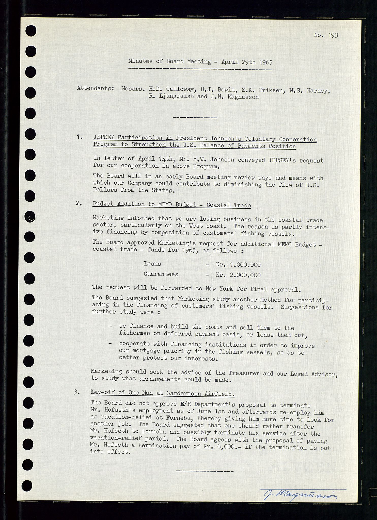 Pa 0982 - Esso Norge A/S, AV/SAST-A-100448/A/Aa/L0002/0001: Den administrerende direksjon Board minutes (styrereferater) / Den administrerende direksjon Board minutes (styrereferater), 1965, p. 118