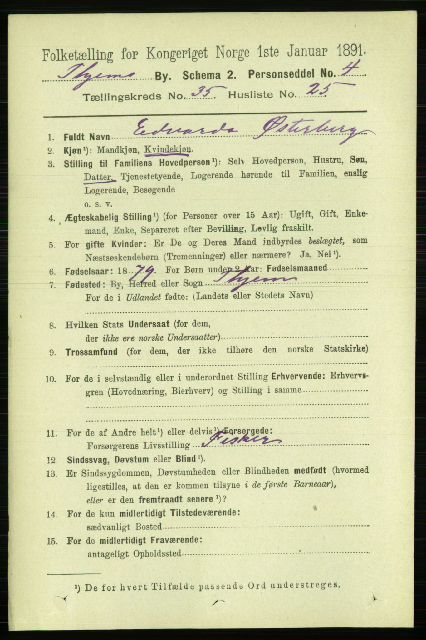 RA, 1891 census for 1601 Trondheim, 1891, p. 26659