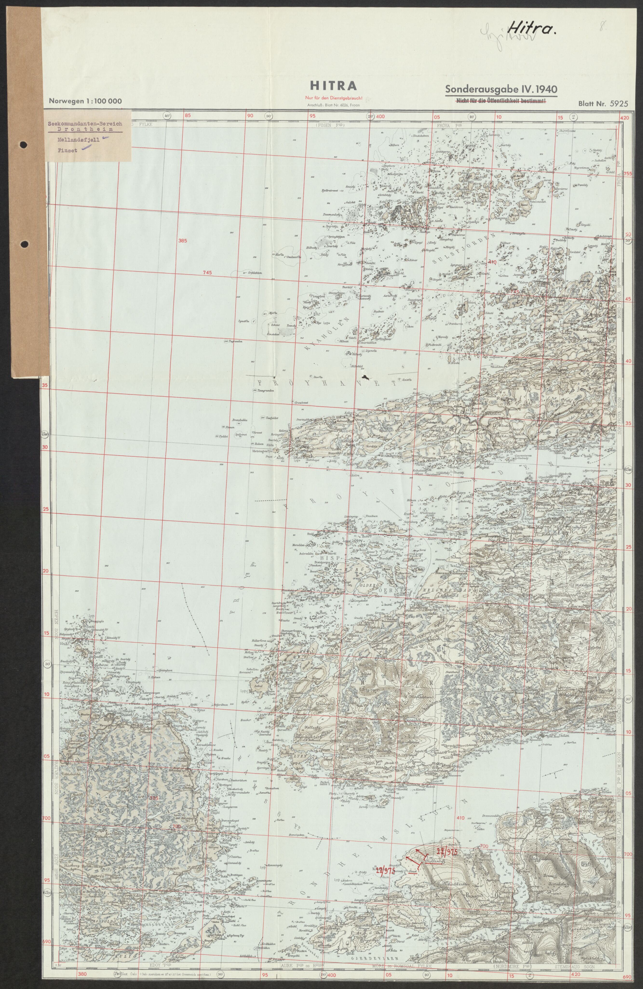 Forsvaret, Generalinspektør og sjefen for Kystartilleriet, AV/RA-RAFA-2045/F/Fa/L0016: Tyske oversiktskarter over festningsanlegg, 1940-1945, p. 247