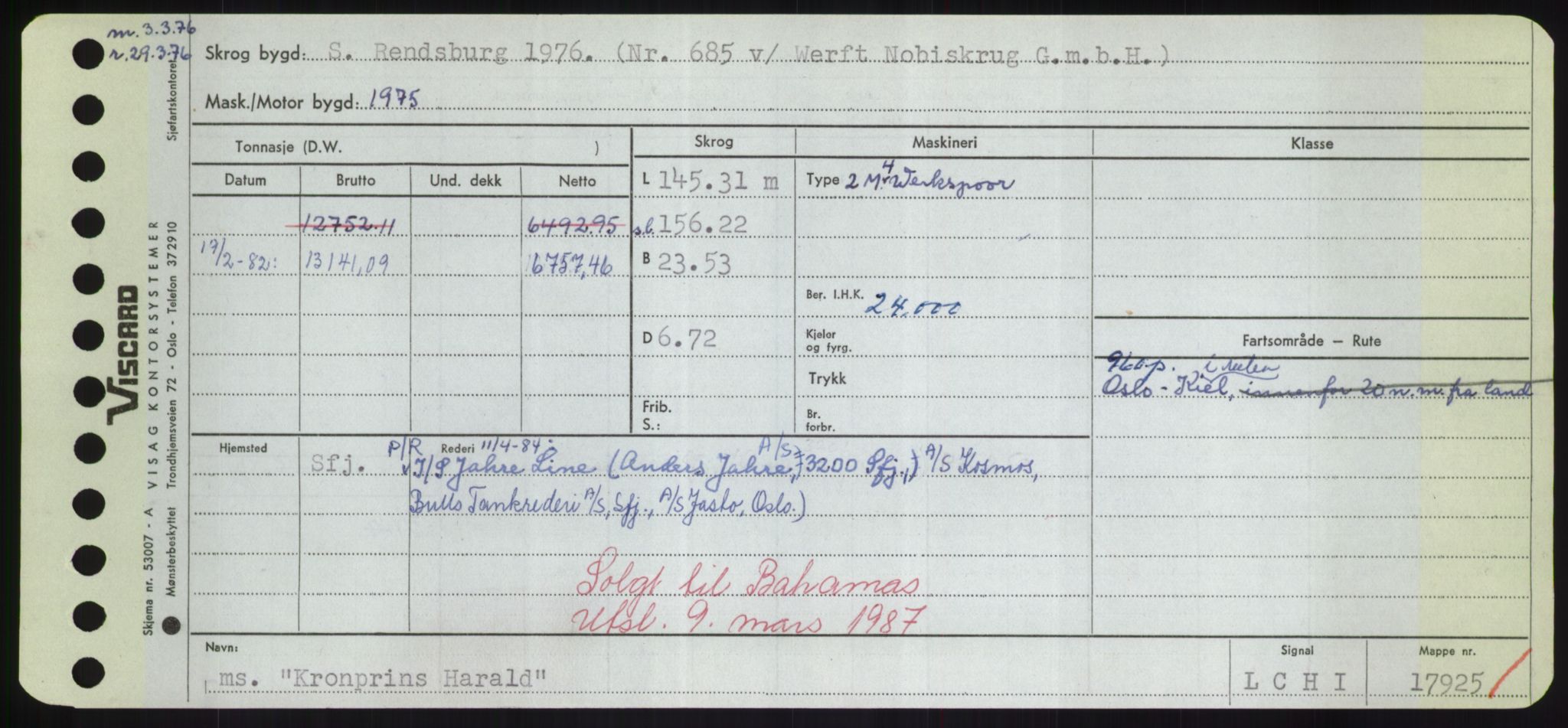 Sjøfartsdirektoratet med forløpere, Skipsmålingen, RA/S-1627/H/Hd/L0021: Fartøy, Kor-Kår, p. 207