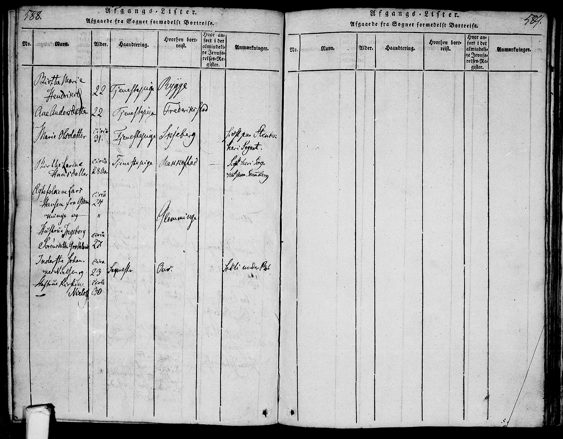 Tune prestekontor Kirkebøker, AV/SAO-A-2007/F/Fa/L0005: Parish register (official) no. 5, 1815-1823, p. 588-589