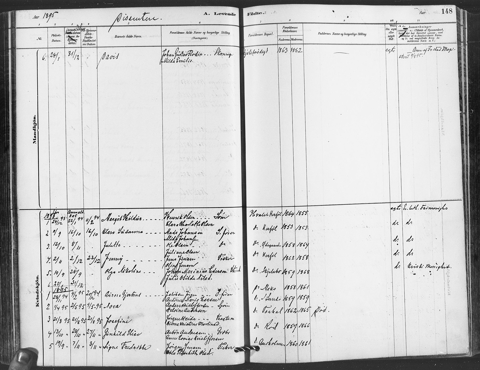 Hvaler prestekontor Kirkebøker, SAO/A-2001/F/Fa/L0008: Parish register (official) no. I 8, 1878-1895, p. 148