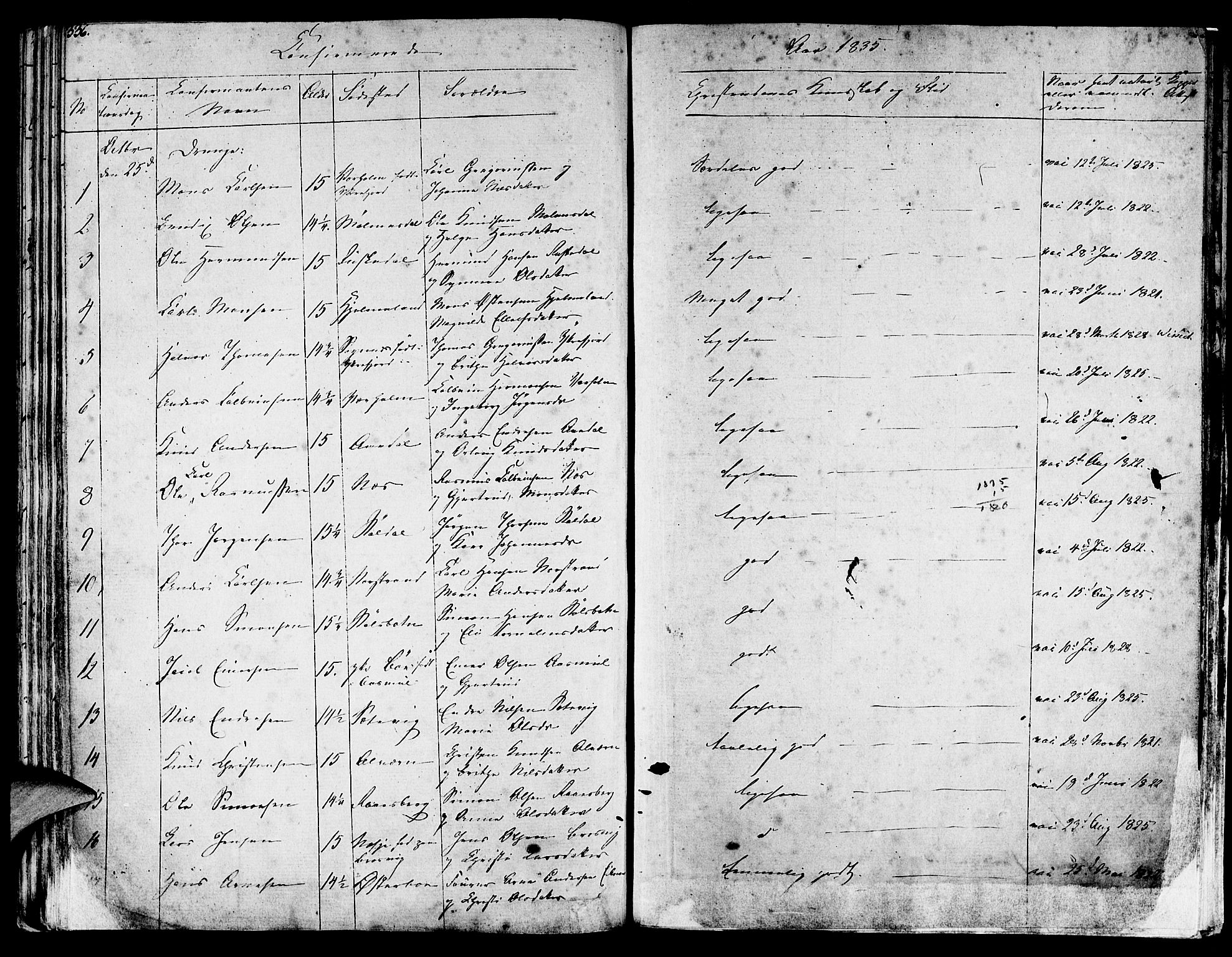 Lavik sokneprestembete, SAB/A-80901: Parish register (official) no. A 2I, 1821-1842, p. 336