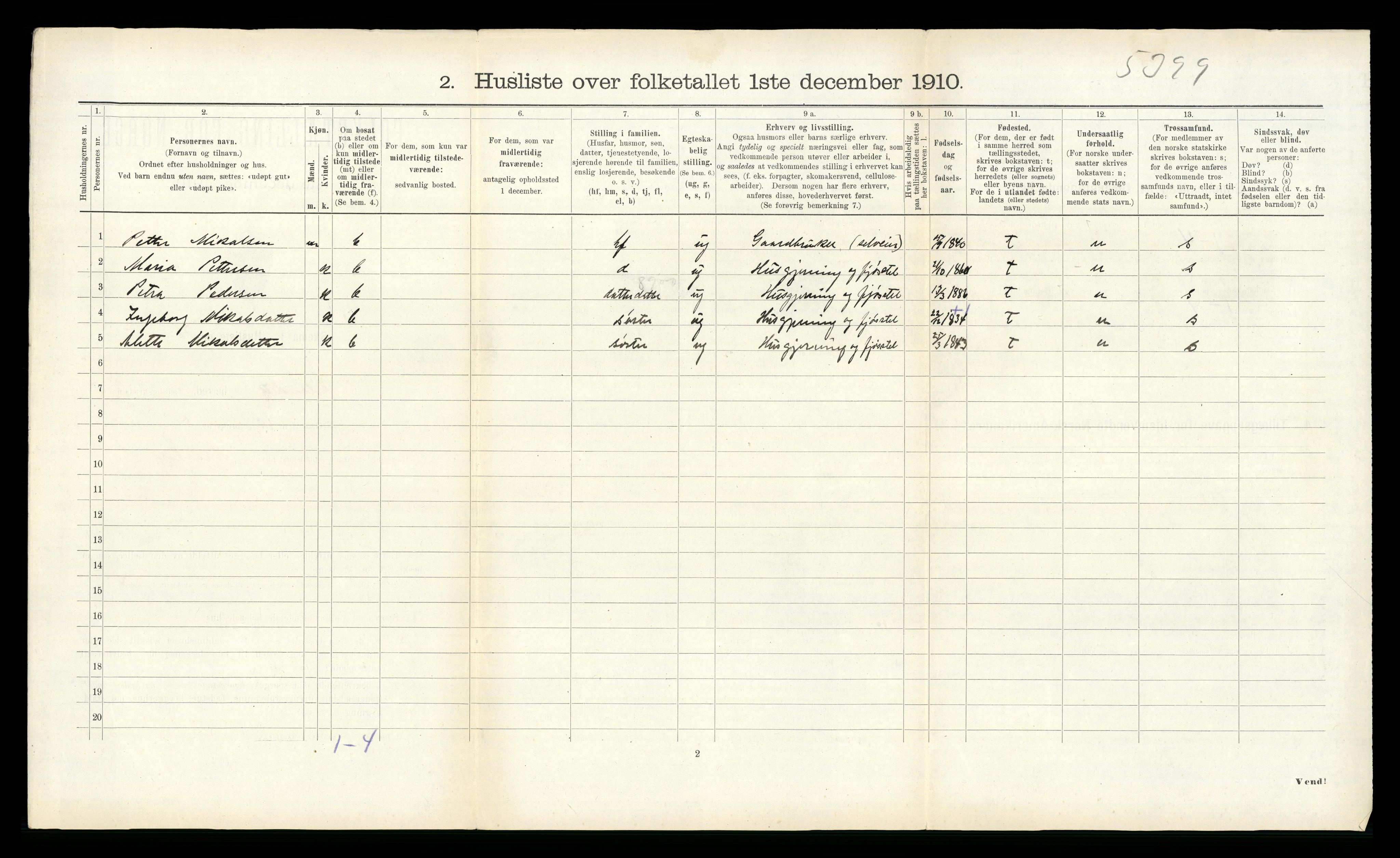 RA, 1910 census for Ørland, 1910, p. 532