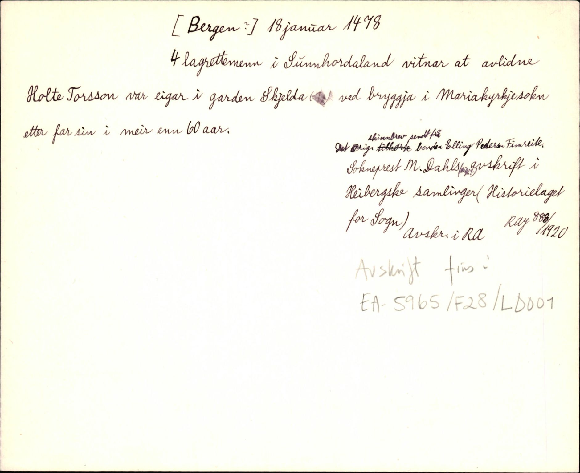 Riksarkivets diplomsamling, AV/RA-EA-5965/F35/F35d/L0001: Innlånte diplomer, seddelregister, 1316-1591, p. 209