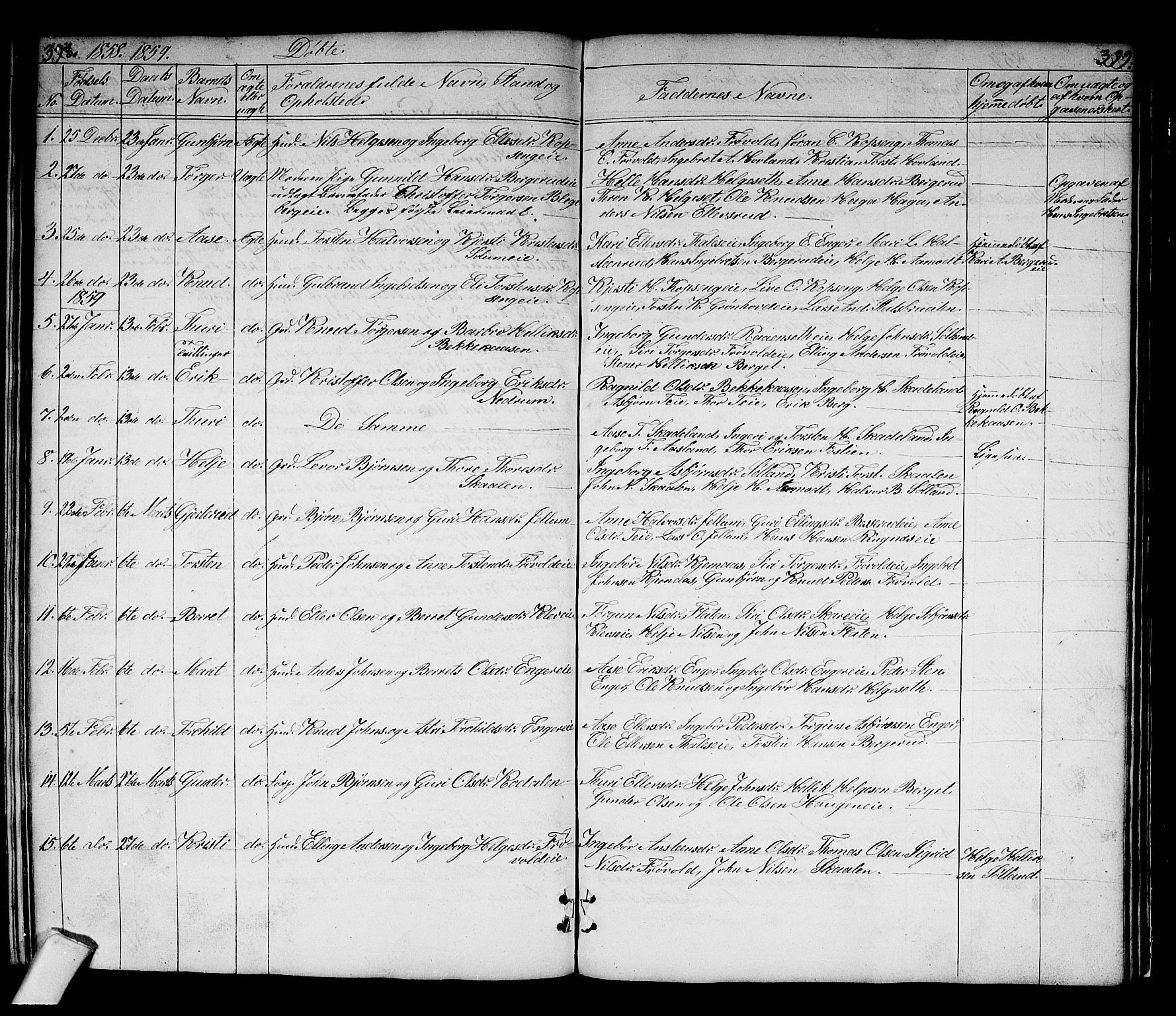 Sigdal kirkebøker, SAKO/A-245/G/Gb/L0001: Parish register (copy) no. II 1, 1841-1874, p. 398-399