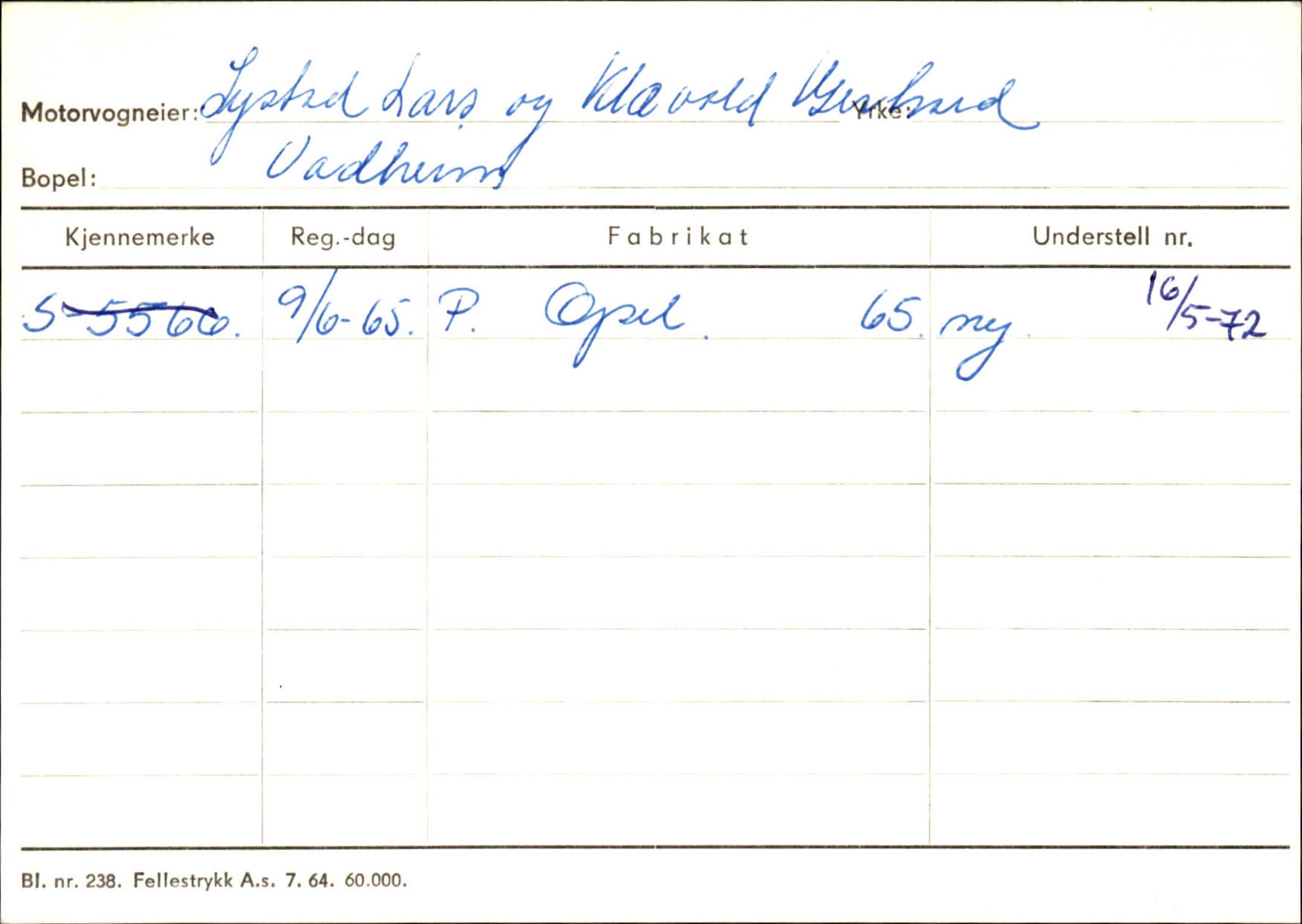 Statens vegvesen, Sogn og Fjordane vegkontor, SAB/A-5301/4/F/L0131: Eigarregister Høyanger P-Å. Stryn S-Å, 1945-1975, p. 487