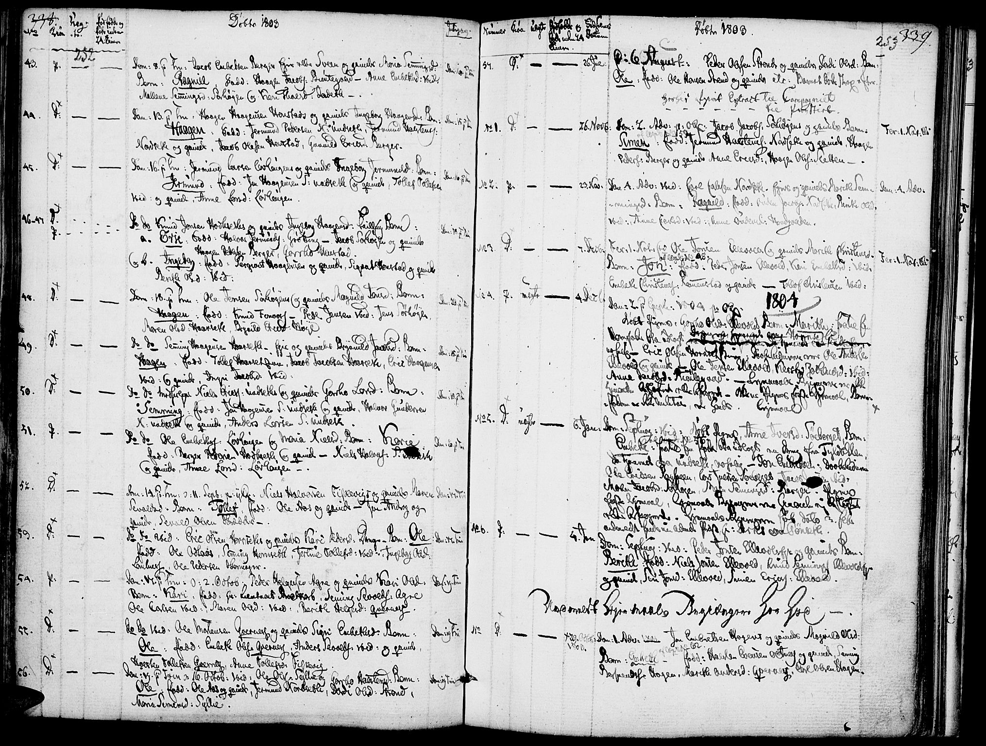 Rendalen prestekontor, AV/SAH-PREST-054/H/Ha/Haa/L0002: Parish register (official) no. 2, 1788-1814, p. 252-253