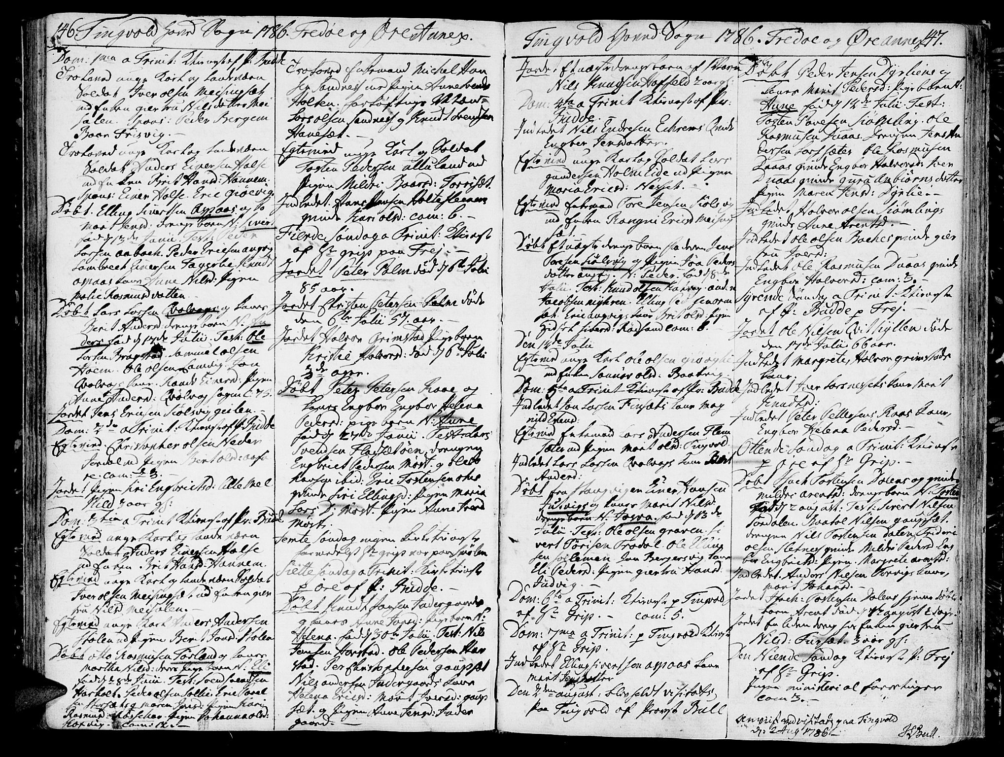 Ministerialprotokoller, klokkerbøker og fødselsregistre - Møre og Romsdal, SAT/A-1454/586/L0980: Parish register (official) no. 586A06, 1776-1794, p. 146-147