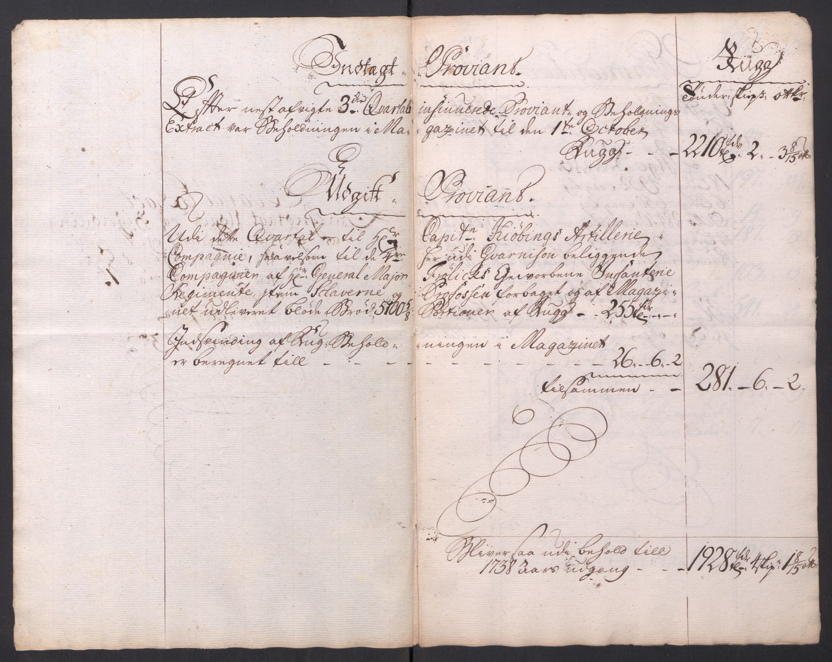 Kommanderende general (KG I) med Det norske krigsdirektorium, RA/EA-5419/D/L0154: Fredriksten festning: Brev, inventarfortegnelser og regnskapsekstrakter, 1730-1739, p. 637