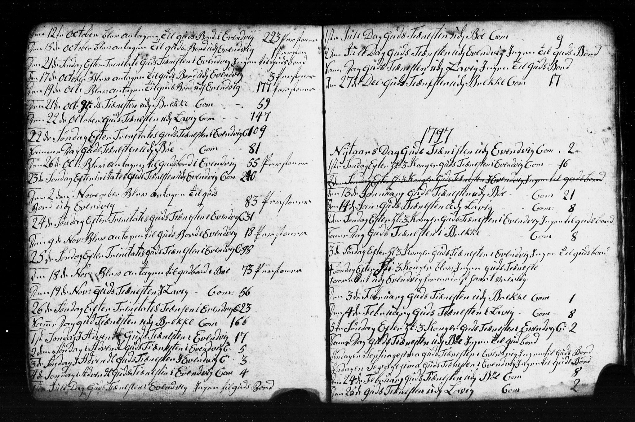 Gulen sokneprestembete, AV/SAB-A-80201/H/Hab: Parish register (copy) no. A 2, 1791-1814