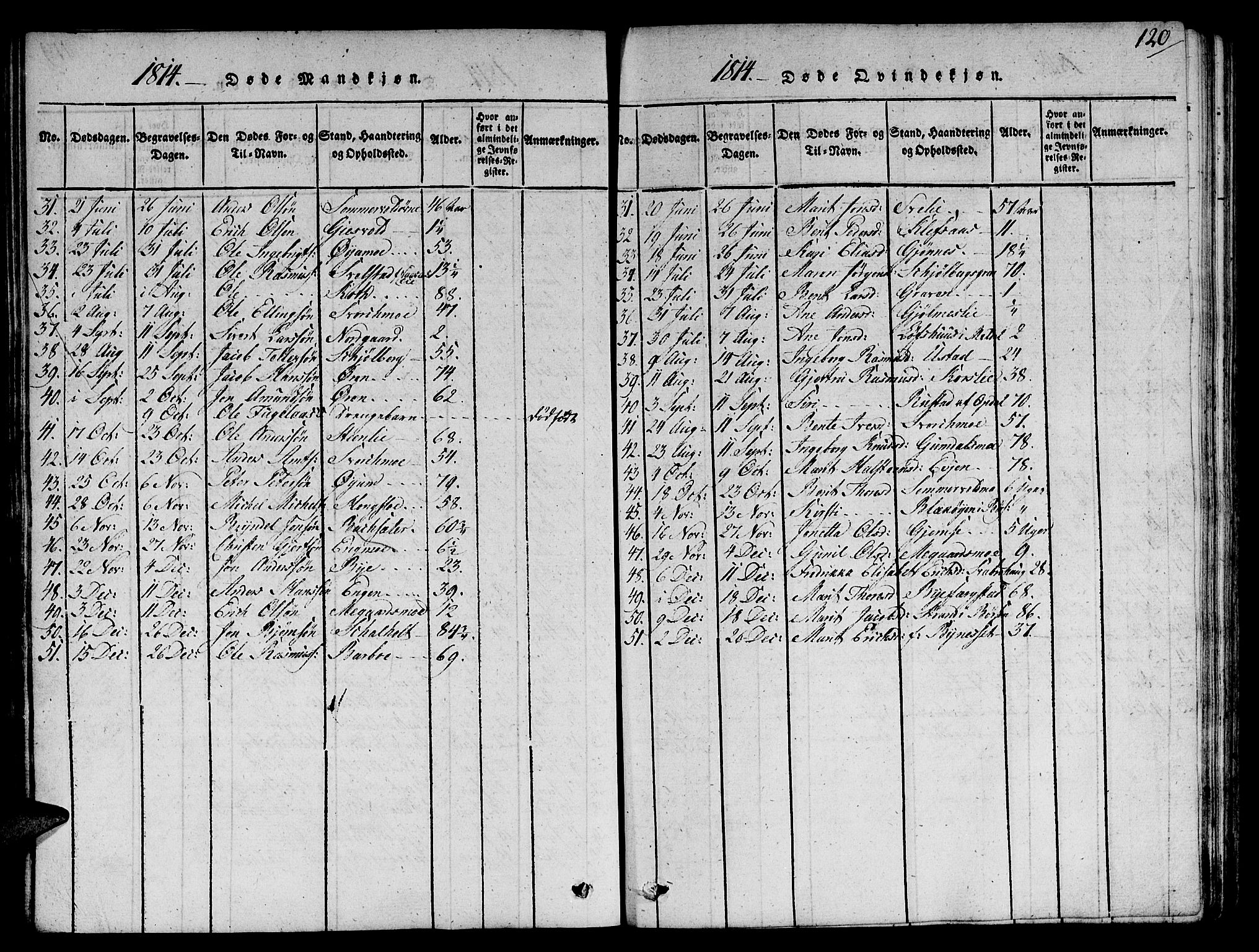 Ministerialprotokoller, klokkerbøker og fødselsregistre - Sør-Trøndelag, SAT/A-1456/668/L0803: Parish register (official) no. 668A03, 1800-1826, p. 120