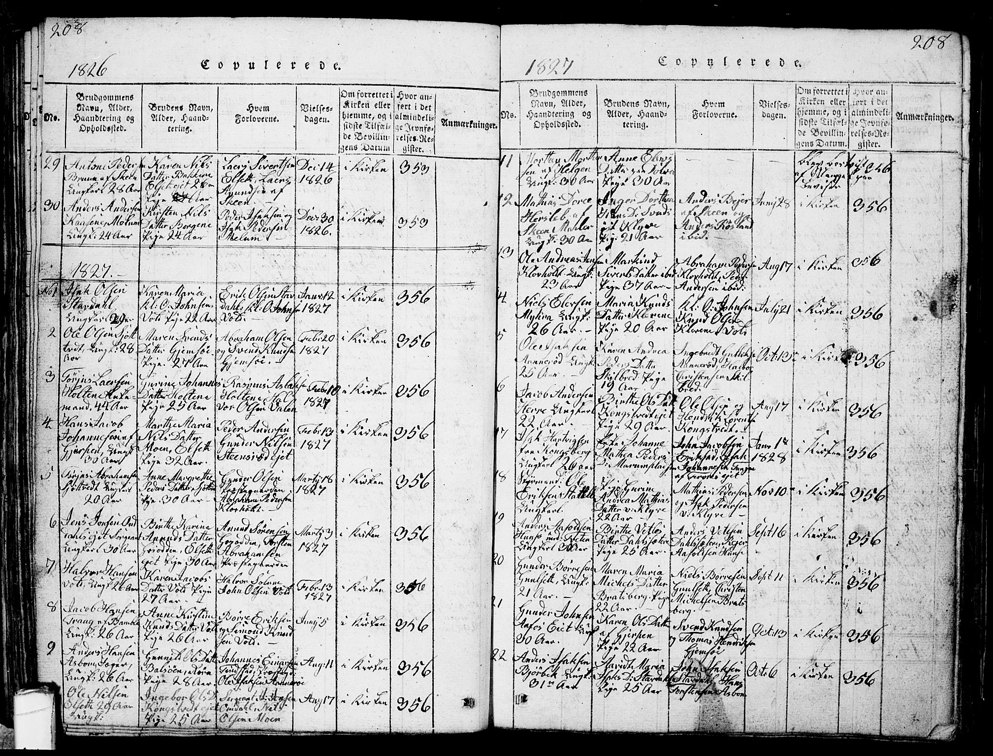 Solum kirkebøker, SAKO/A-306/G/Ga/L0001: Parish register (copy) no. I 1, 1814-1833, p. 208