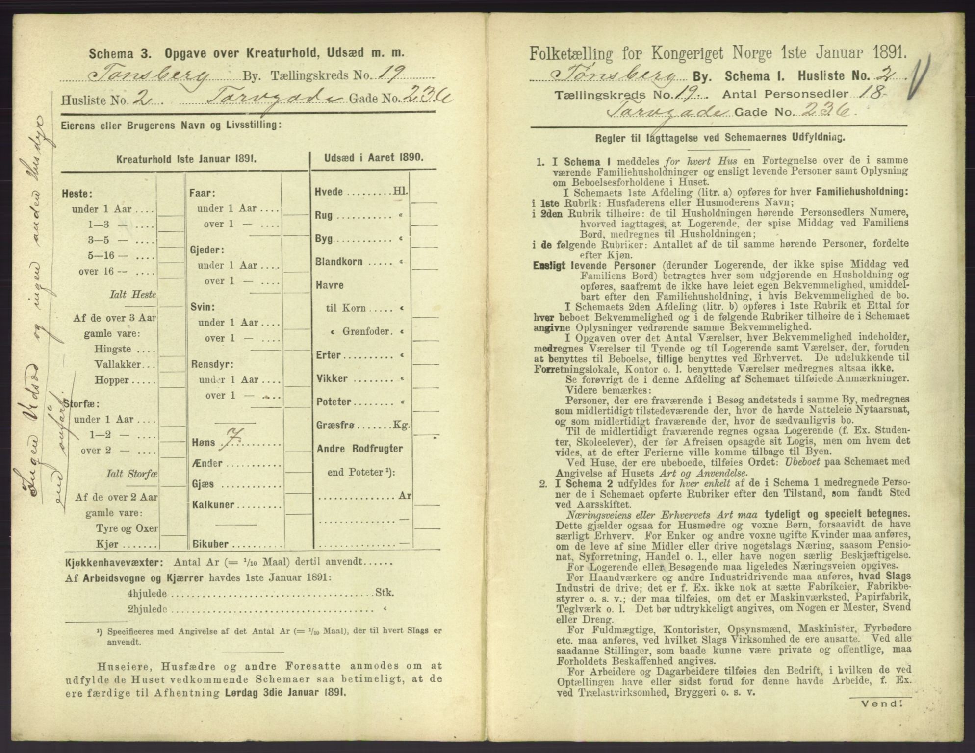 RA, 1891 census for 0705 Tønsberg, 1891, p. 652