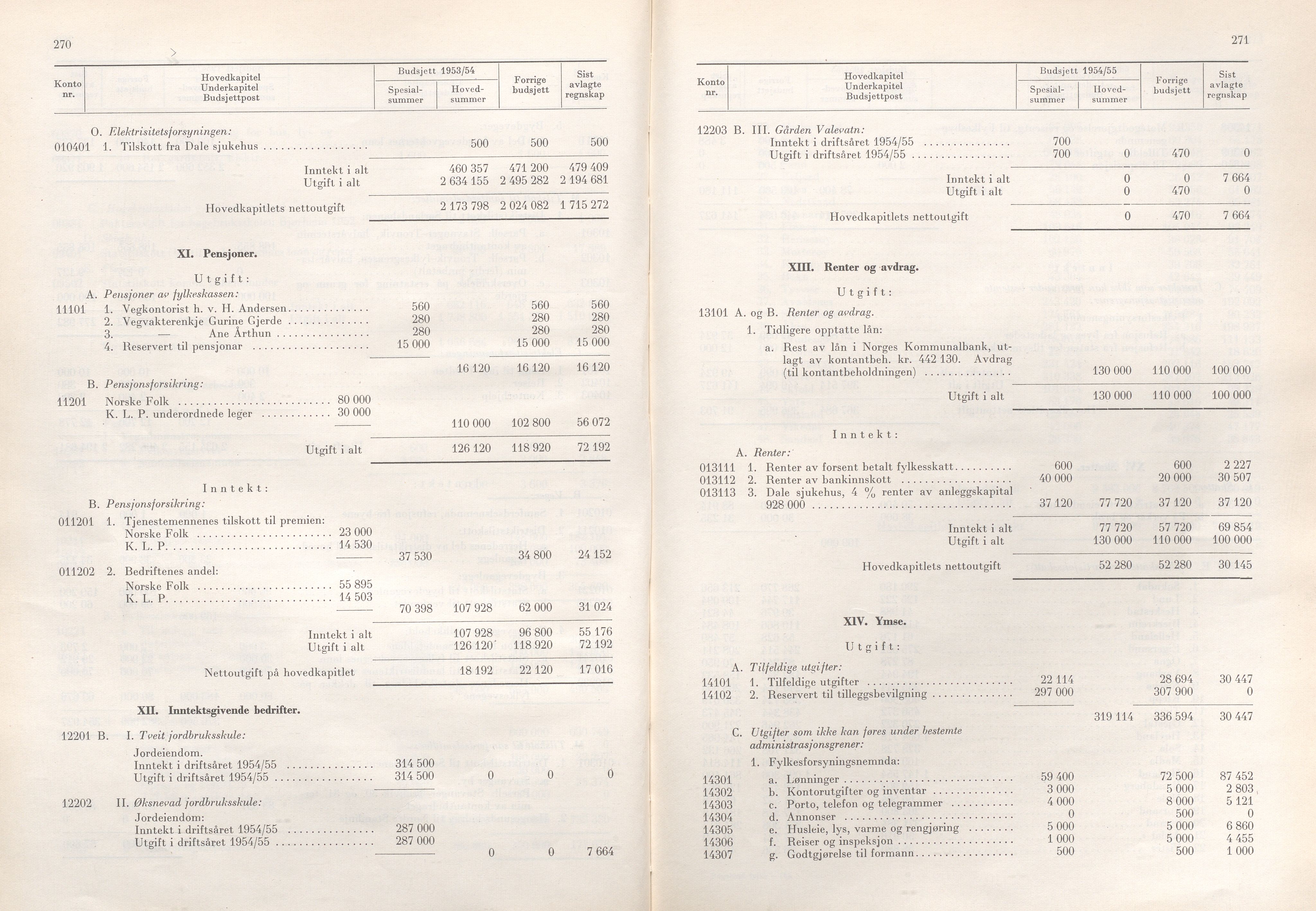 Rogaland fylkeskommune - Fylkesrådmannen , IKAR/A-900/A/Aa/Aaa/L0073: Møtebok , 1954, p. 270-271