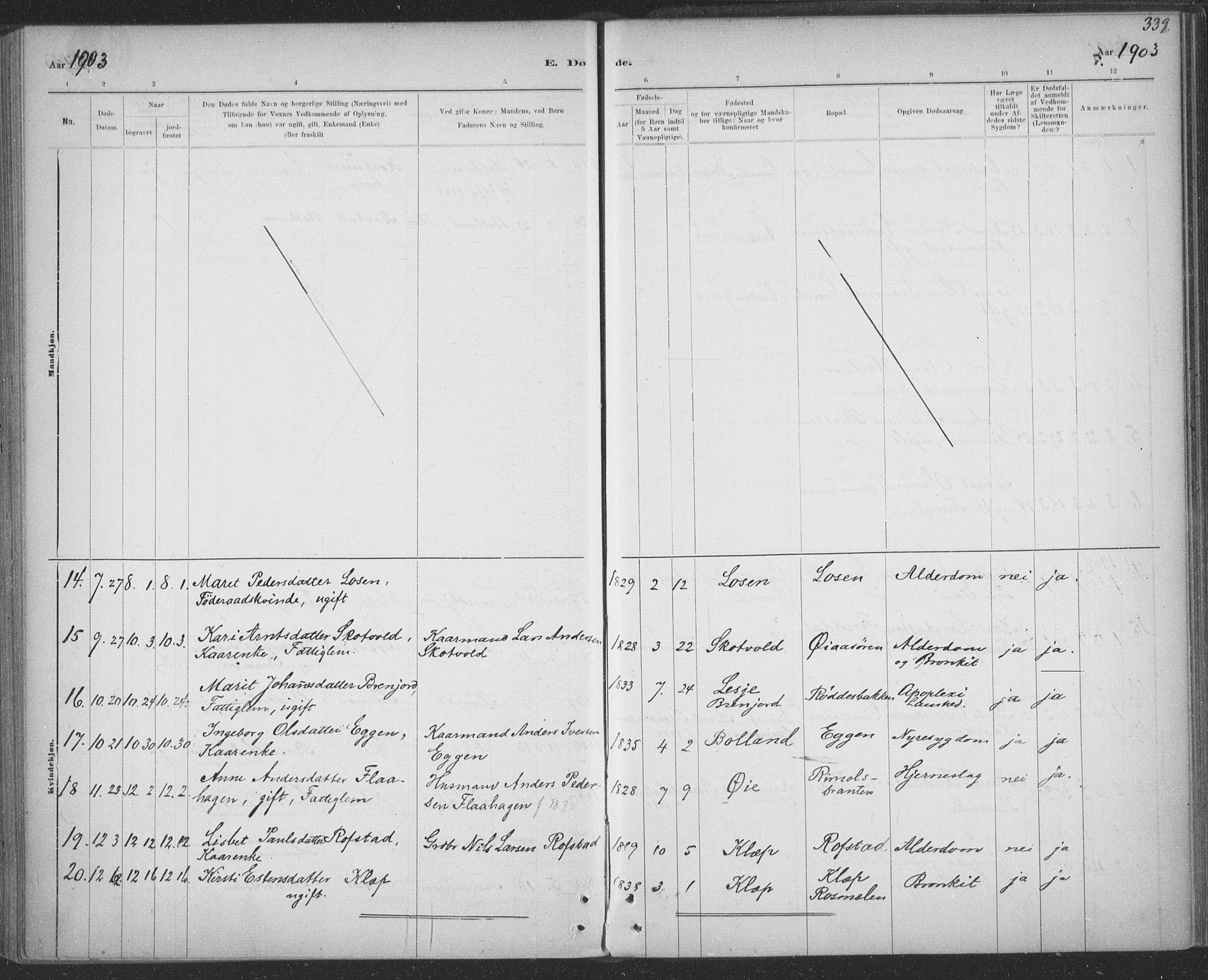 Ministerialprotokoller, klokkerbøker og fødselsregistre - Sør-Trøndelag, SAT/A-1456/691/L1085: Parish register (official) no. 691A17, 1887-1908, p. 339