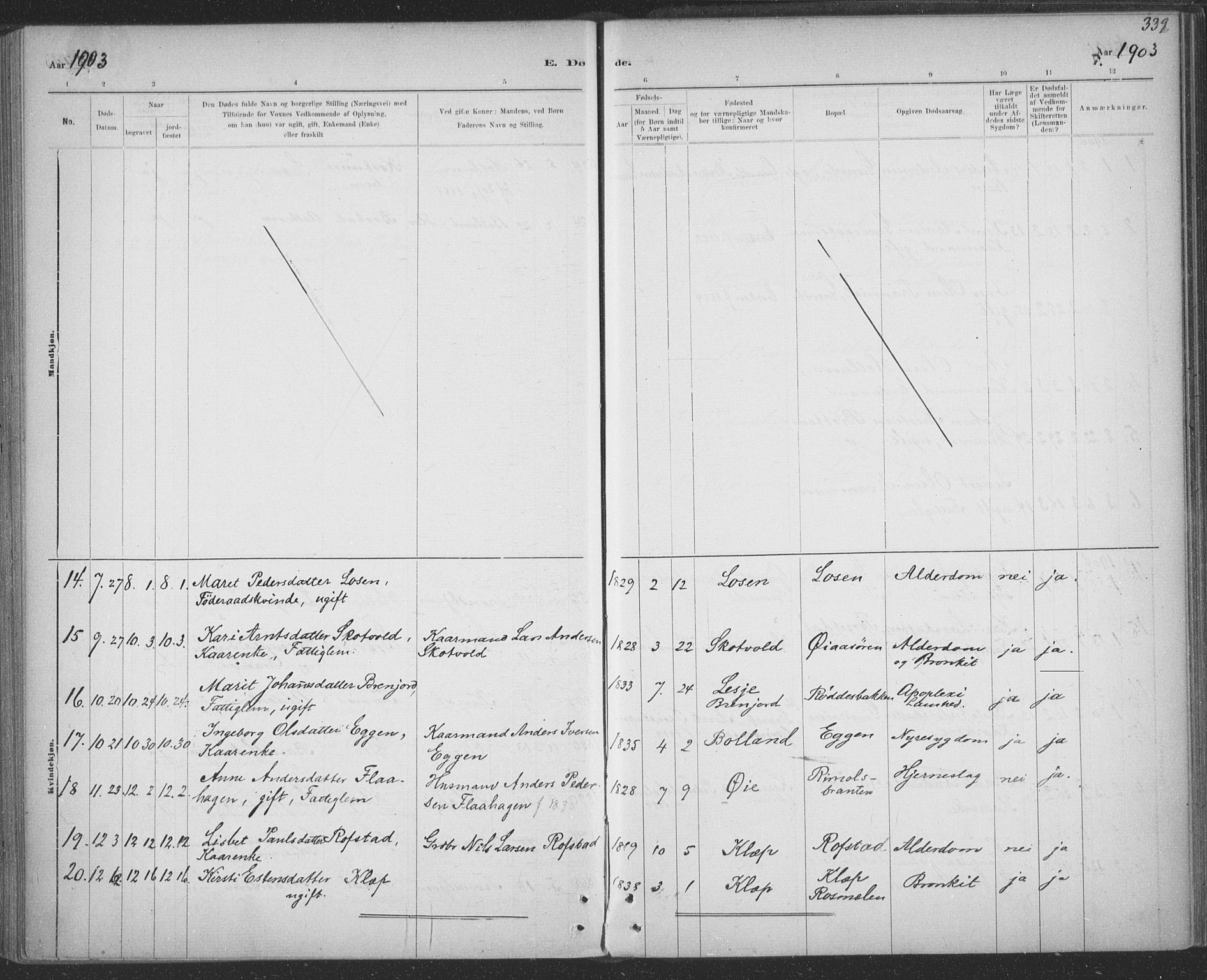 Ministerialprotokoller, klokkerbøker og fødselsregistre - Sør-Trøndelag, AV/SAT-A-1456/691/L1085: Parish register (official) no. 691A17, 1887-1908, p. 339