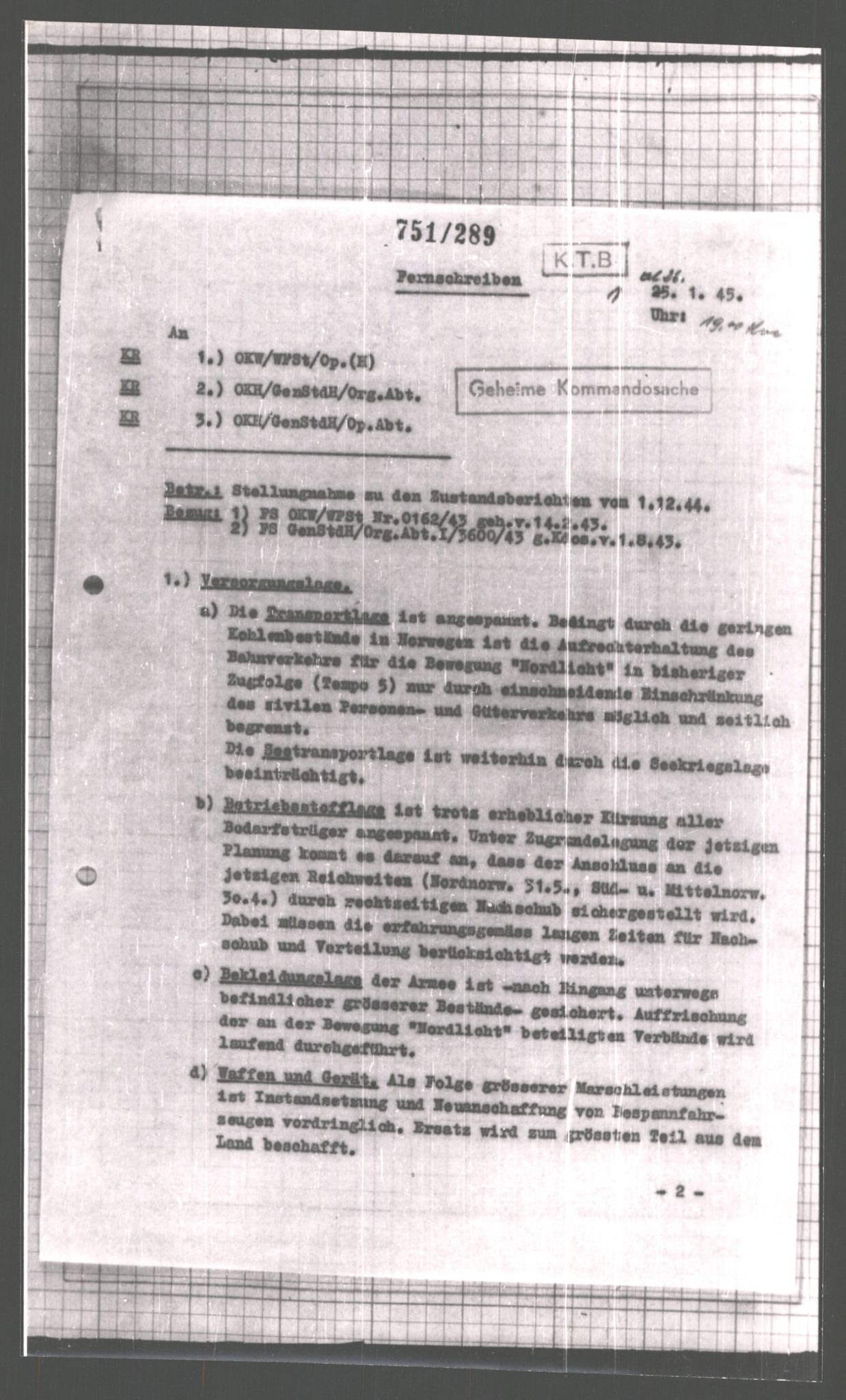 Forsvarets Overkommando. 2 kontor. Arkiv 11.4. Spredte tyske arkivsaker, AV/RA-RAFA-7031/D/Dar/Dara/L0006: Krigsdagbøker for 20. Gebirgs-Armee-Oberkommando (AOK 20), 1945, p. 823