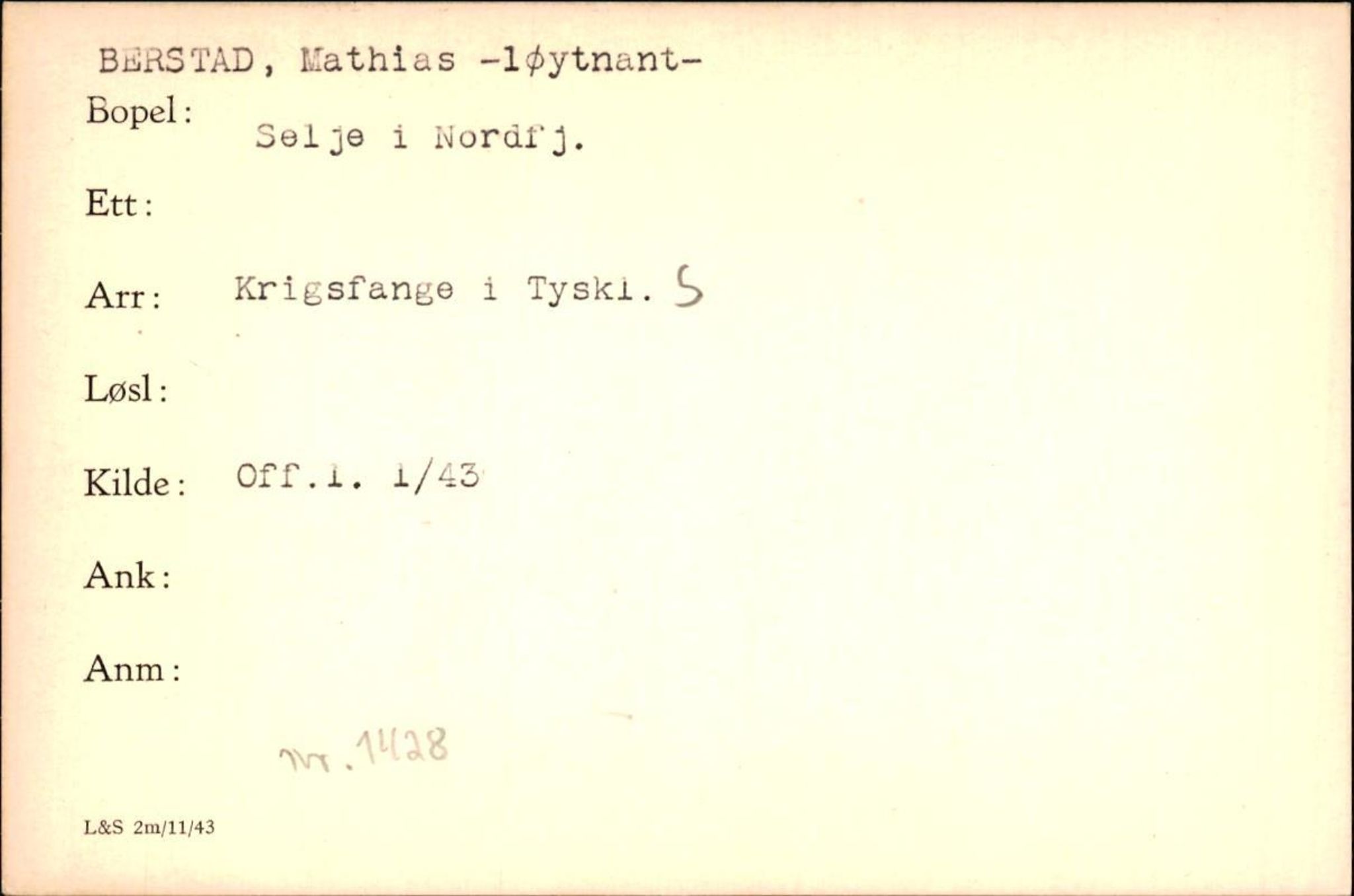 Forsvaret, Forsvarets krigshistoriske avdeling, AV/RA-RAFA-2017/Y/Yf/L0200: II-C-11-2102  -  Norske krigsfanger i Tyskland, 1940-1945, p. 89