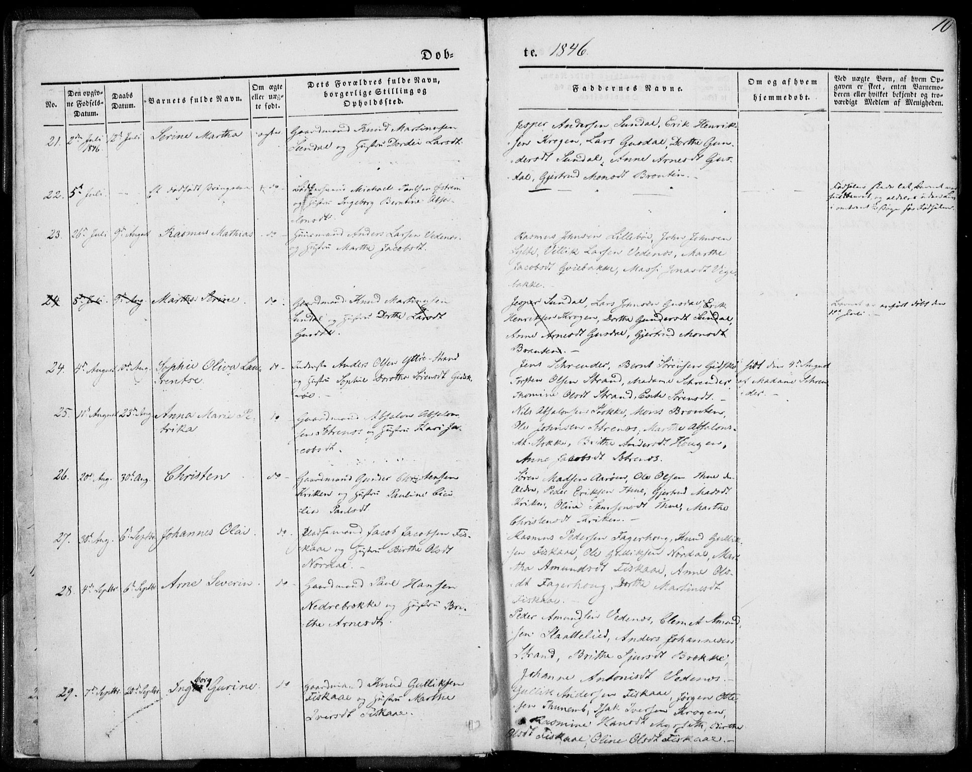 Ministerialprotokoller, klokkerbøker og fødselsregistre - Møre og Romsdal, AV/SAT-A-1454/501/L0006: Parish register (official) no. 501A06, 1844-1868, p. 10