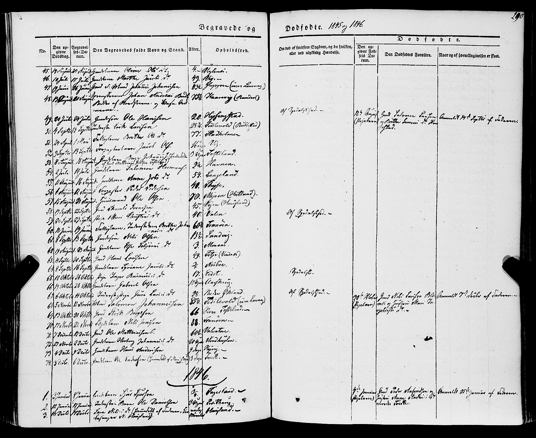 Stord sokneprestembete, AV/SAB-A-78201/H/Haa: Parish register (official) no. A 7, 1841-1861, p. 290