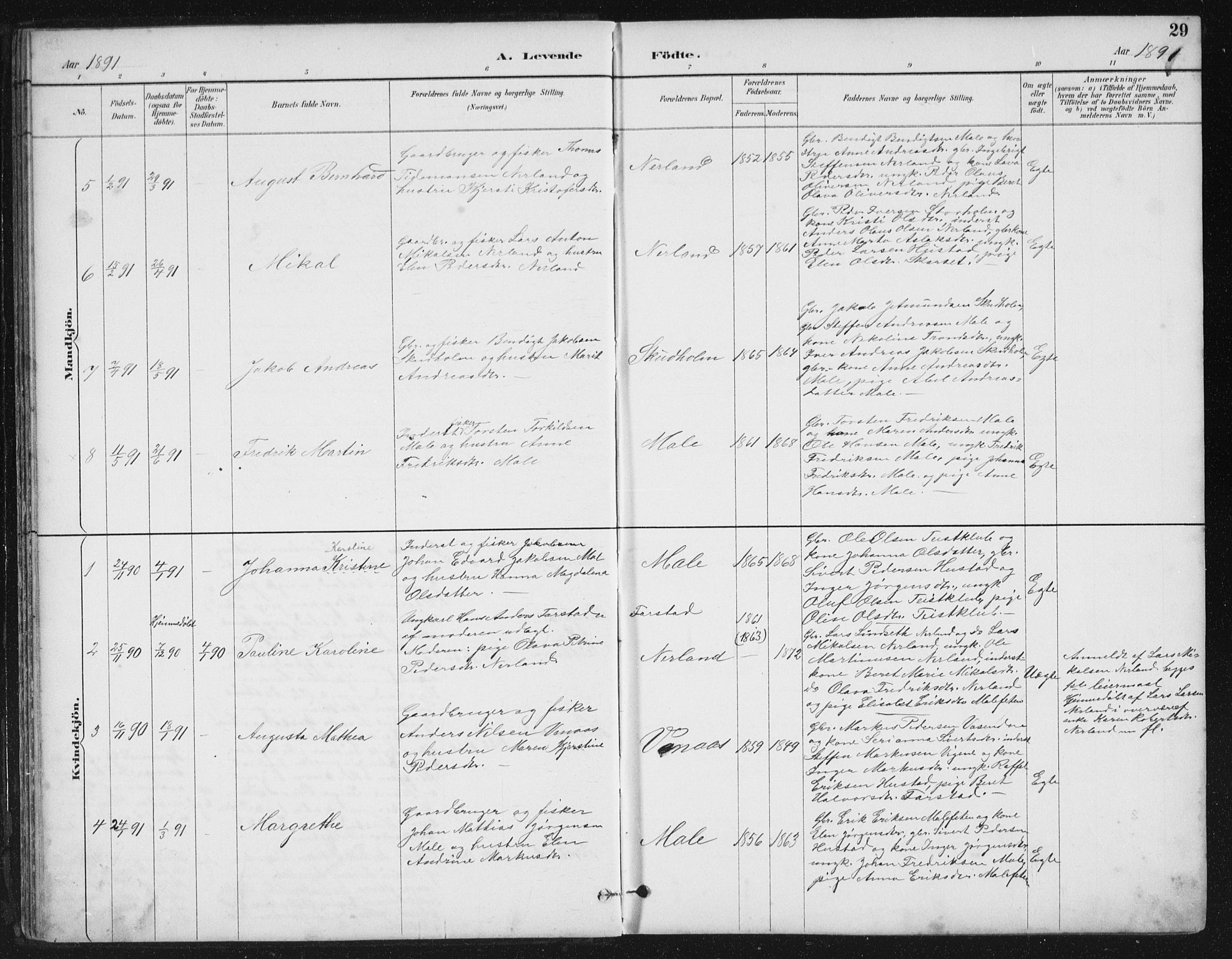 Ministerialprotokoller, klokkerbøker og fødselsregistre - Møre og Romsdal, SAT/A-1454/567/L0783: Parish register (copy) no. 567C03, 1887-1903, p. 29