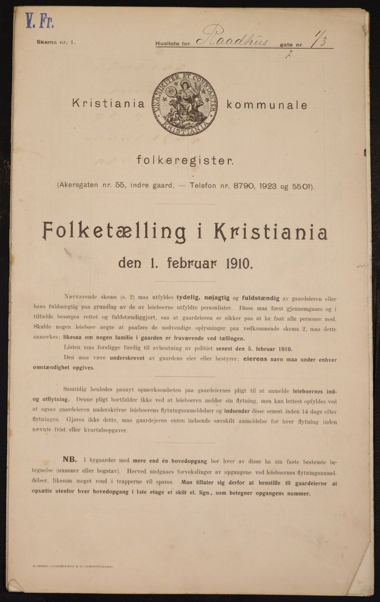 OBA, Municipal Census 1910 for Kristiania, 1910, p. 82383