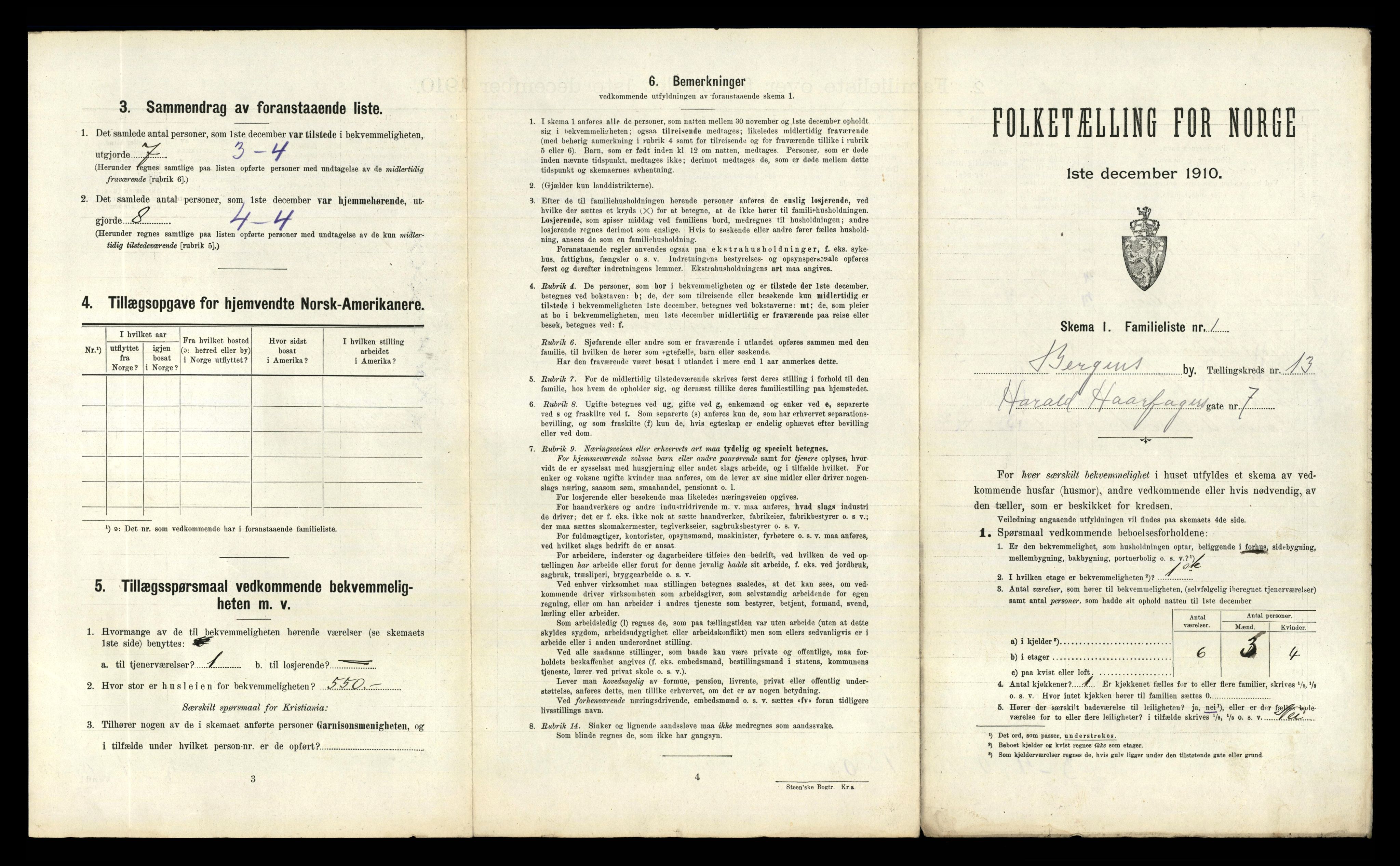 RA, 1910 census for Bergen, 1910, p. 4141