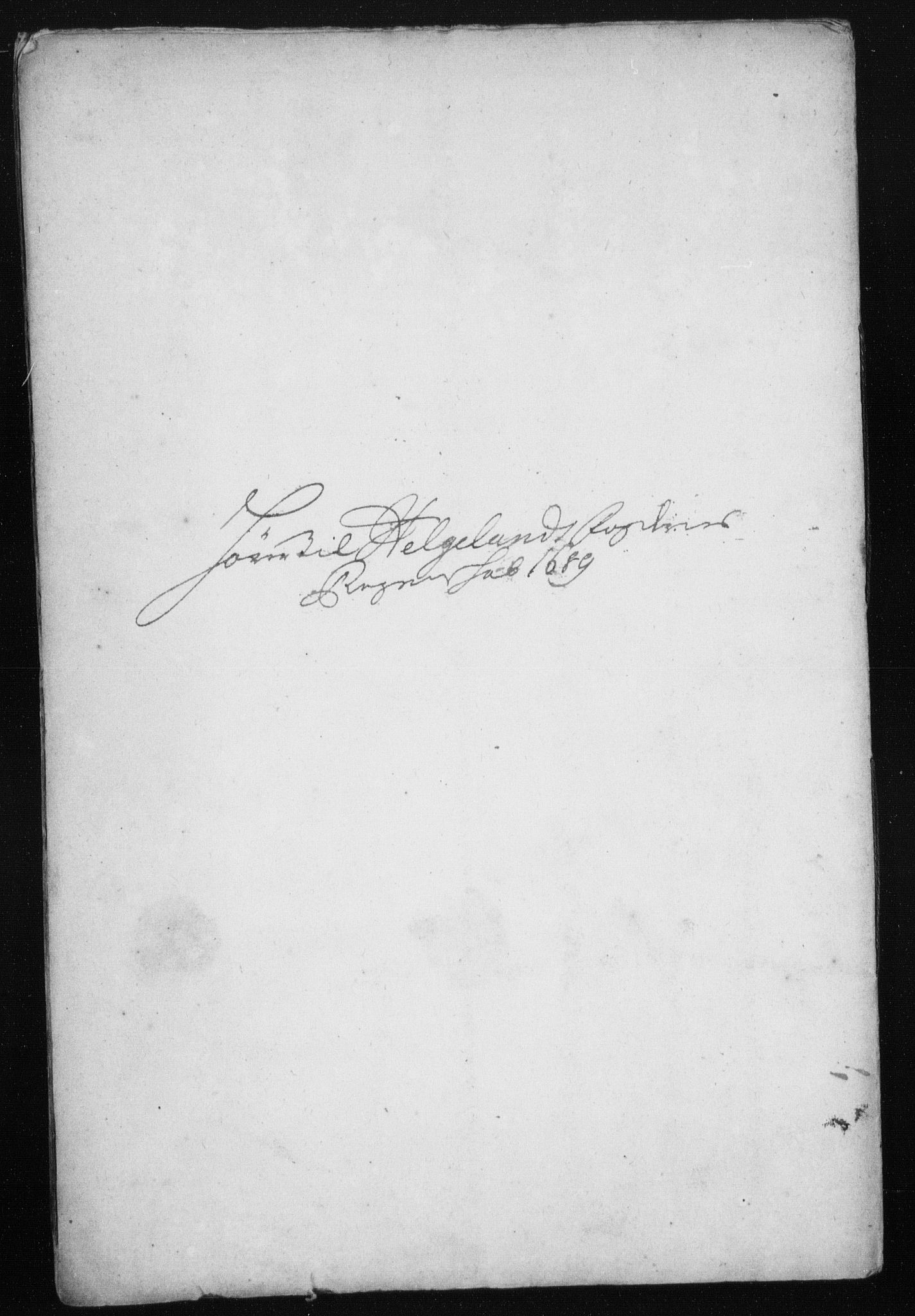 Rentekammeret inntil 1814, Reviderte regnskaper, Stiftamtstueregnskaper, Trondheim stiftamt og Nordland amt, AV/RA-EA-6044/R/Rh/L0013: Nordland amt, 1689