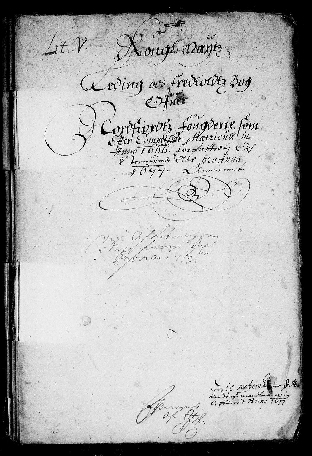 Rentekammeret inntil 1814, Reviderte regnskaper, Stiftamtstueregnskaper, Bergen stiftamt, RA/EA-6043/R/Rc/L0050: Bergen stiftamt, 1677-1678