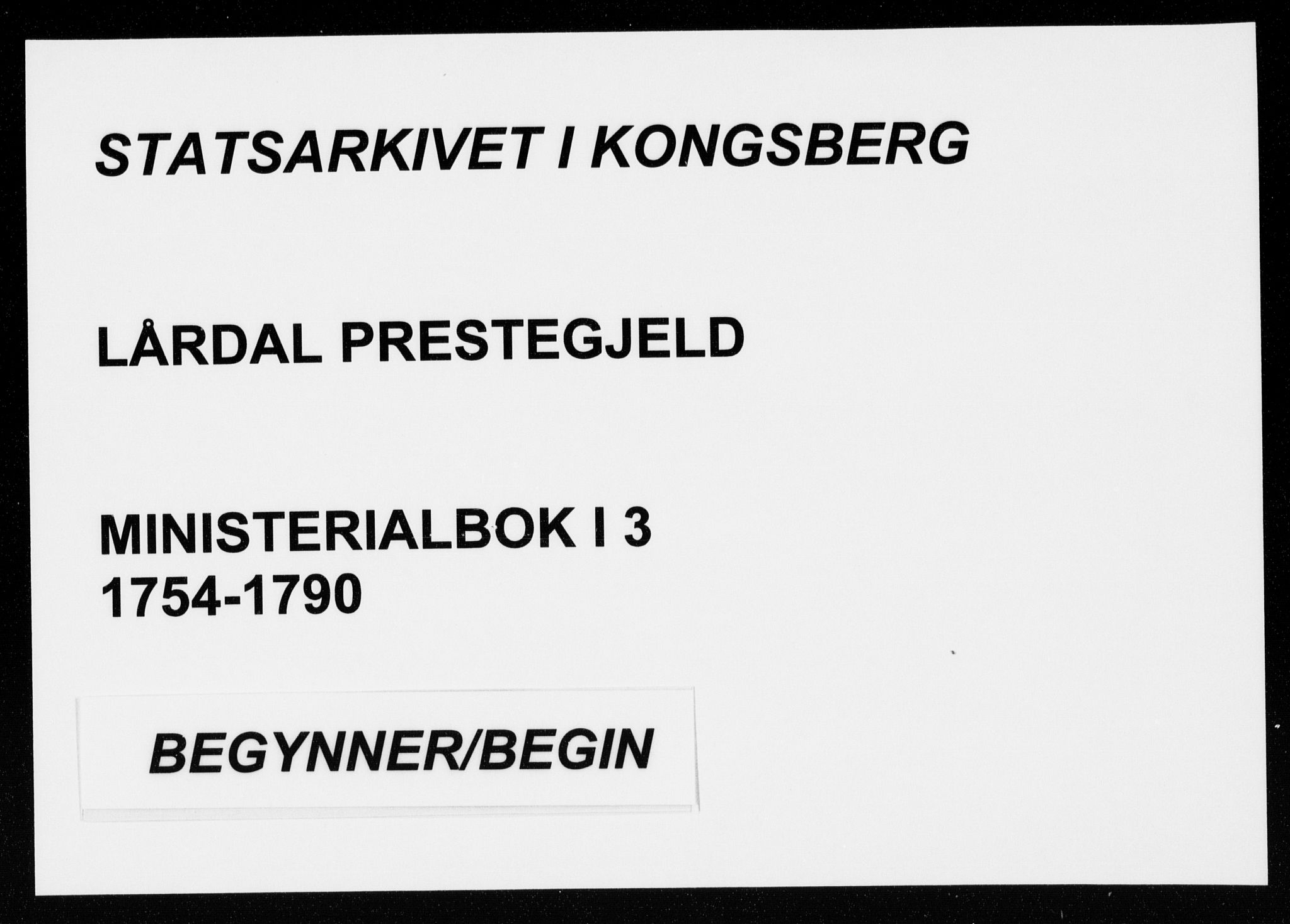 Lårdal kirkebøker, SAKO/A-284/F/Fa/L0003: Parish register (official) no. I 3, 1754-1790