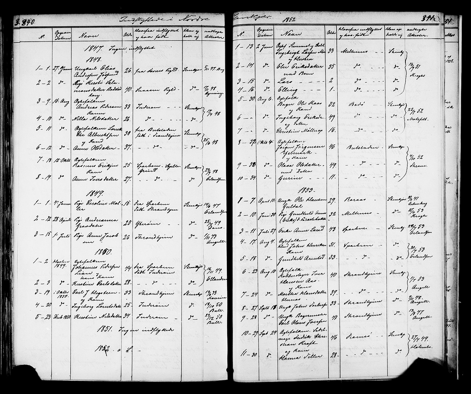 Ministerialprotokoller, klokkerbøker og fødselsregistre - Nord-Trøndelag, SAT/A-1458/739/L0367: Parish register (official) no. 739A01 /2, 1838-1868, p. 340-341