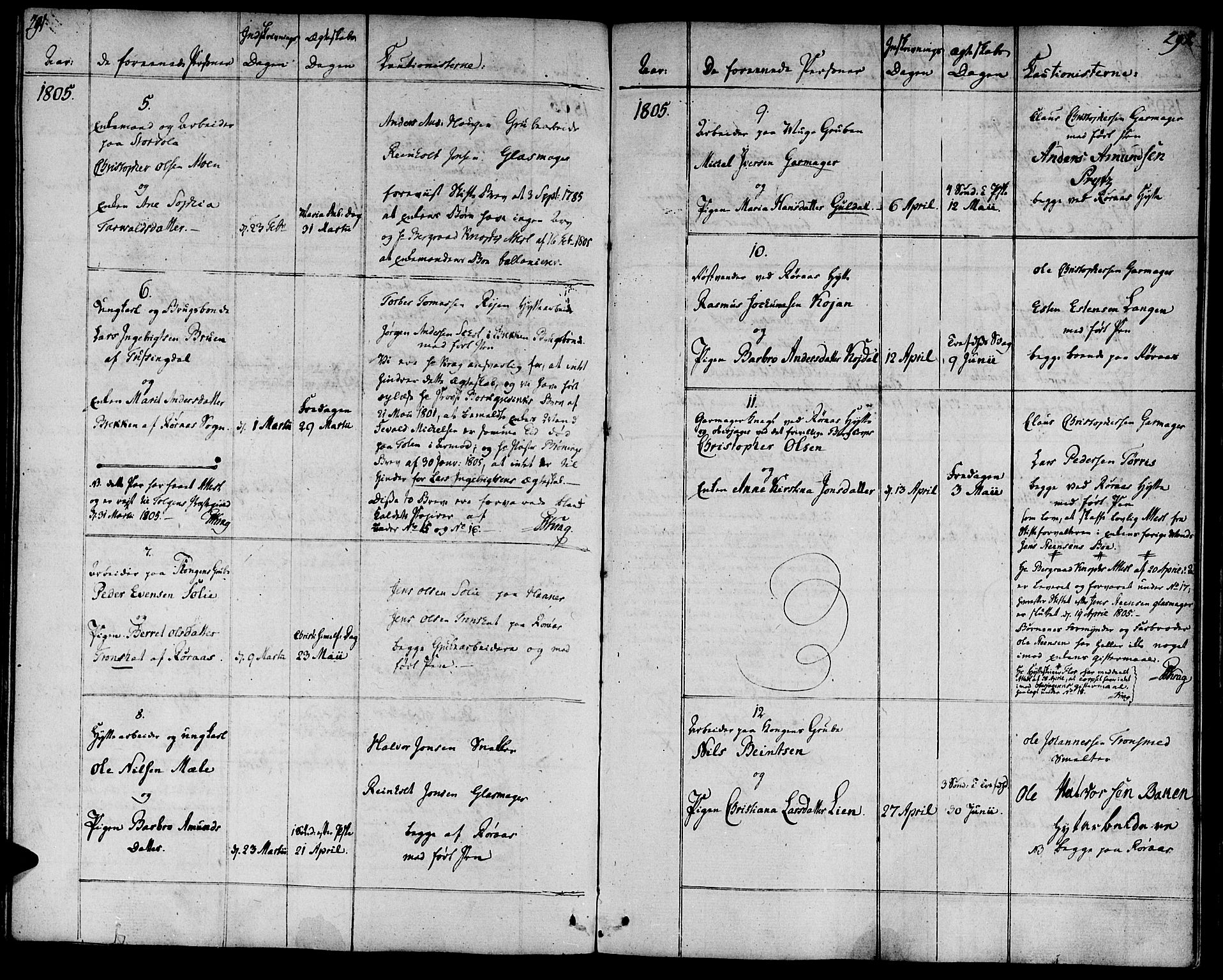 Ministerialprotokoller, klokkerbøker og fødselsregistre - Sør-Trøndelag, SAT/A-1456/681/L0927: Parish register (official) no. 681A05, 1798-1808, p. 291-292